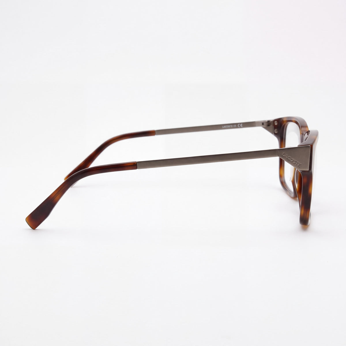 Lacoste L2867 214 Women's Eyeglasses featuring Havana Plastic Full Rim Rectangle Frame, 54mm Lens Width, Photo 3