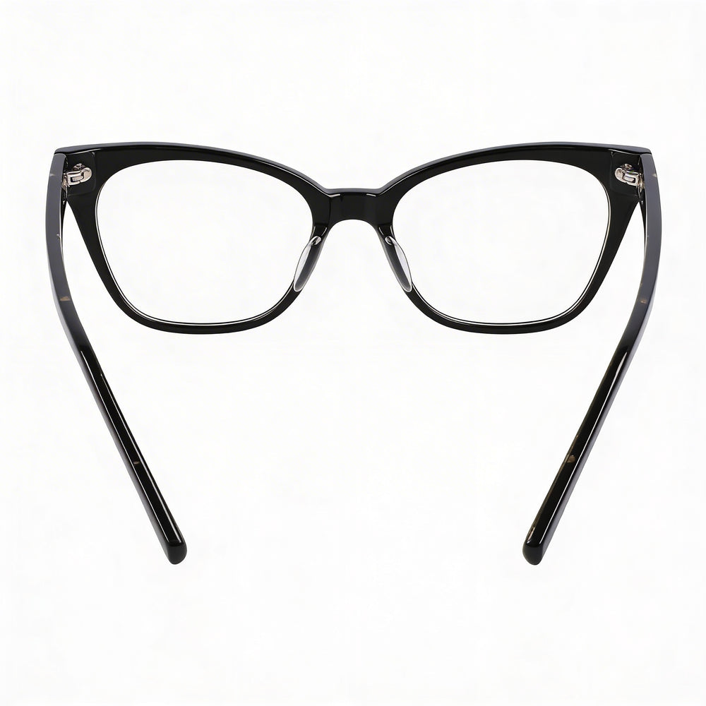 DKNY Women's Classic Style Eyeglasses, Black Acetate Frames, Polycarbonate Lenses, Size 52-17-140mm