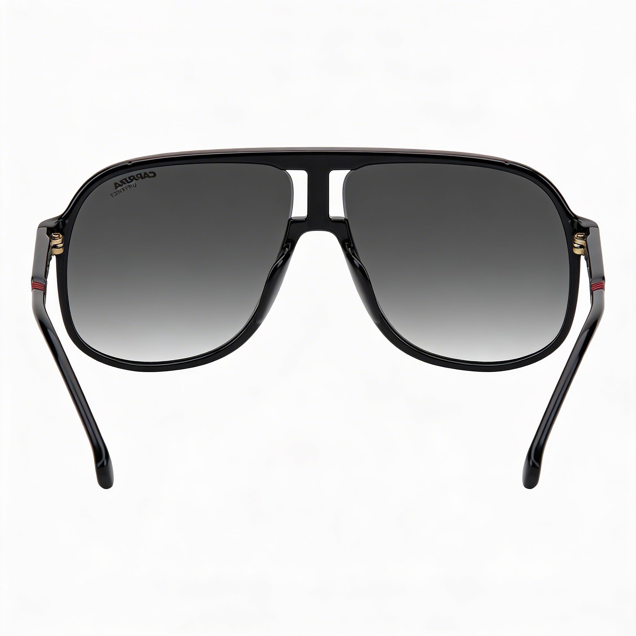 Carrera Contemporary Unisex Injection Propionate Sunglasses Black Red Grey Shaded Frame Black Red Lenses UV Protected 62mm, Photo 2
