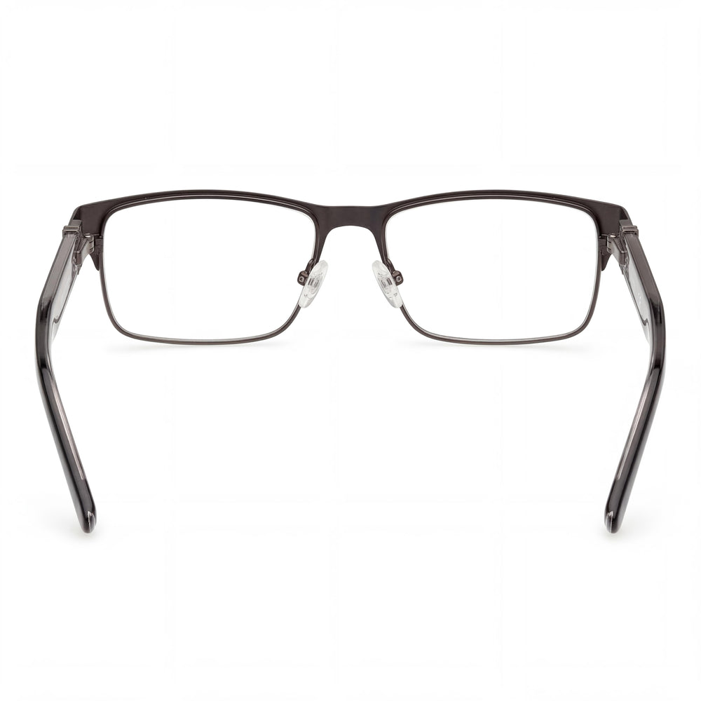GUESS Modern Women's Matte Black Metal Eyeglasses with Clear Lenses - Frame Size 56-17-145mm