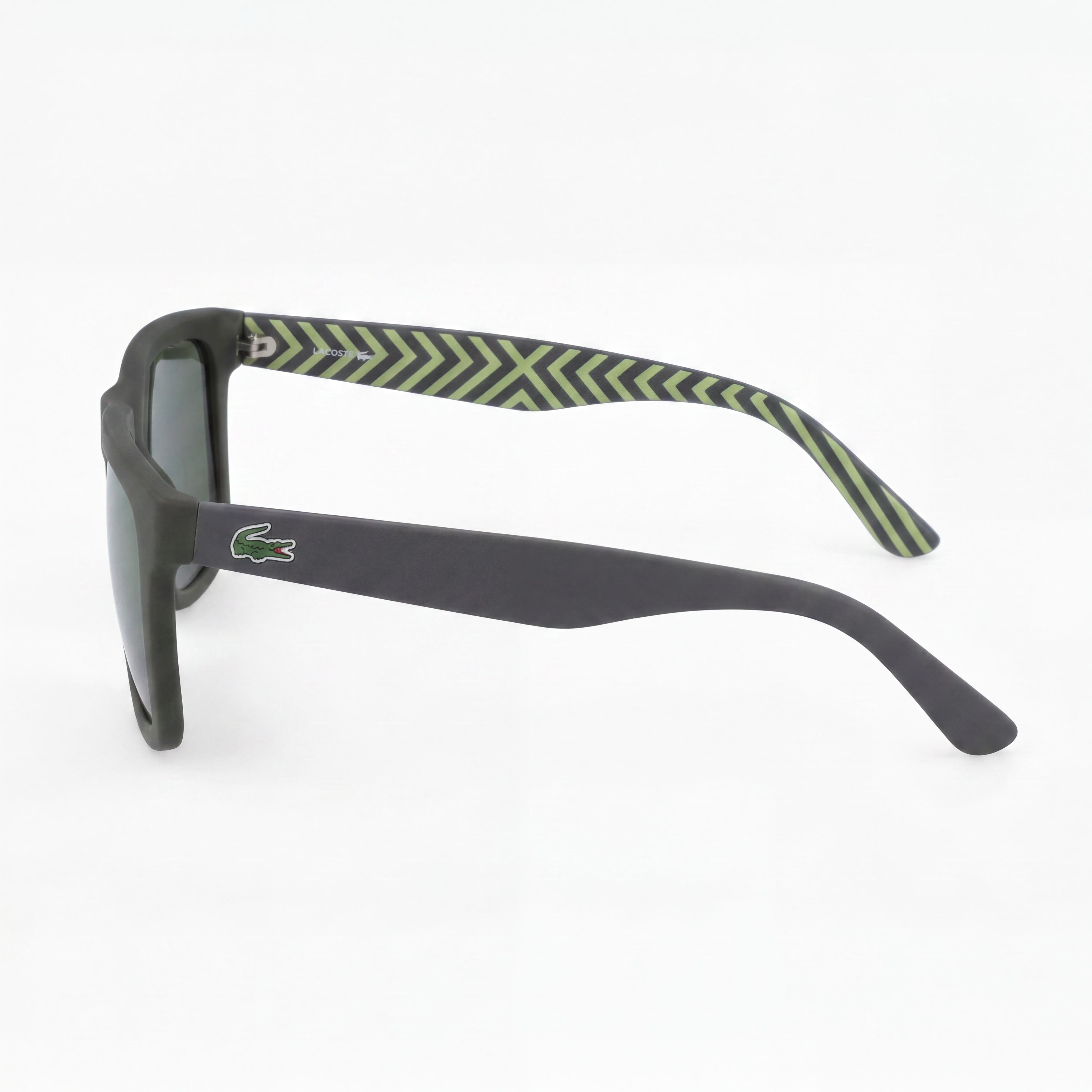 Gafas de sol Lacoste L750s para hombre con montura de plástico verde militar mate y lentes grises UV no polarizadas, 54 mm, Photo 3