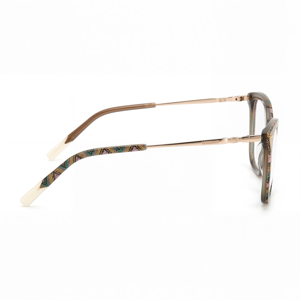 M Missoni Gafas de Sol Modernas para Mujer, con Montura de Acetato Multic con Estampado y Lentes de Policarbonato, 53mm