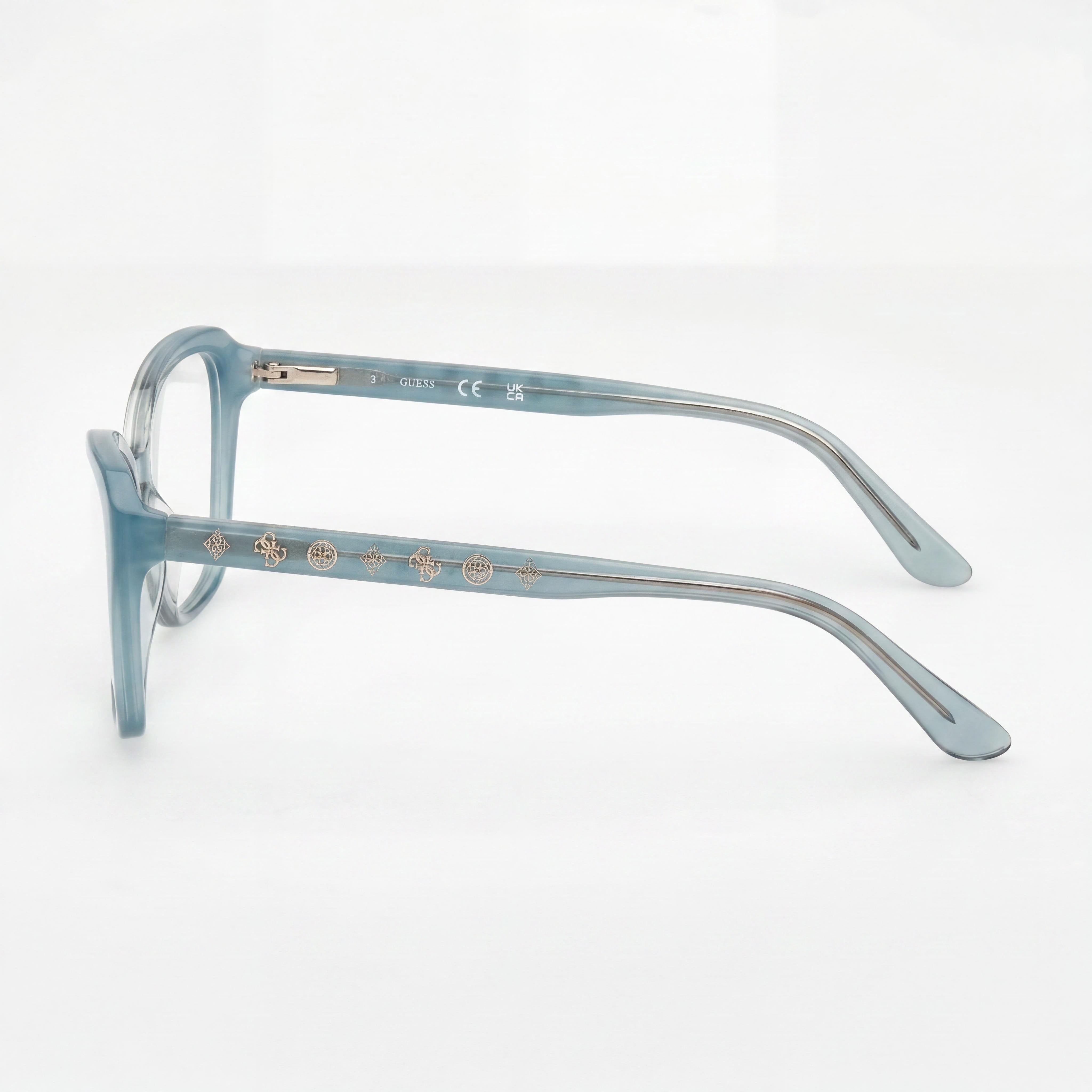 Gafas de sol Guess para mujer con montura de plástico en turquesa degradado y lentes multicolor (lente de 2 mm, puente de 14 mm, patilla de 140 mm), Photo 2