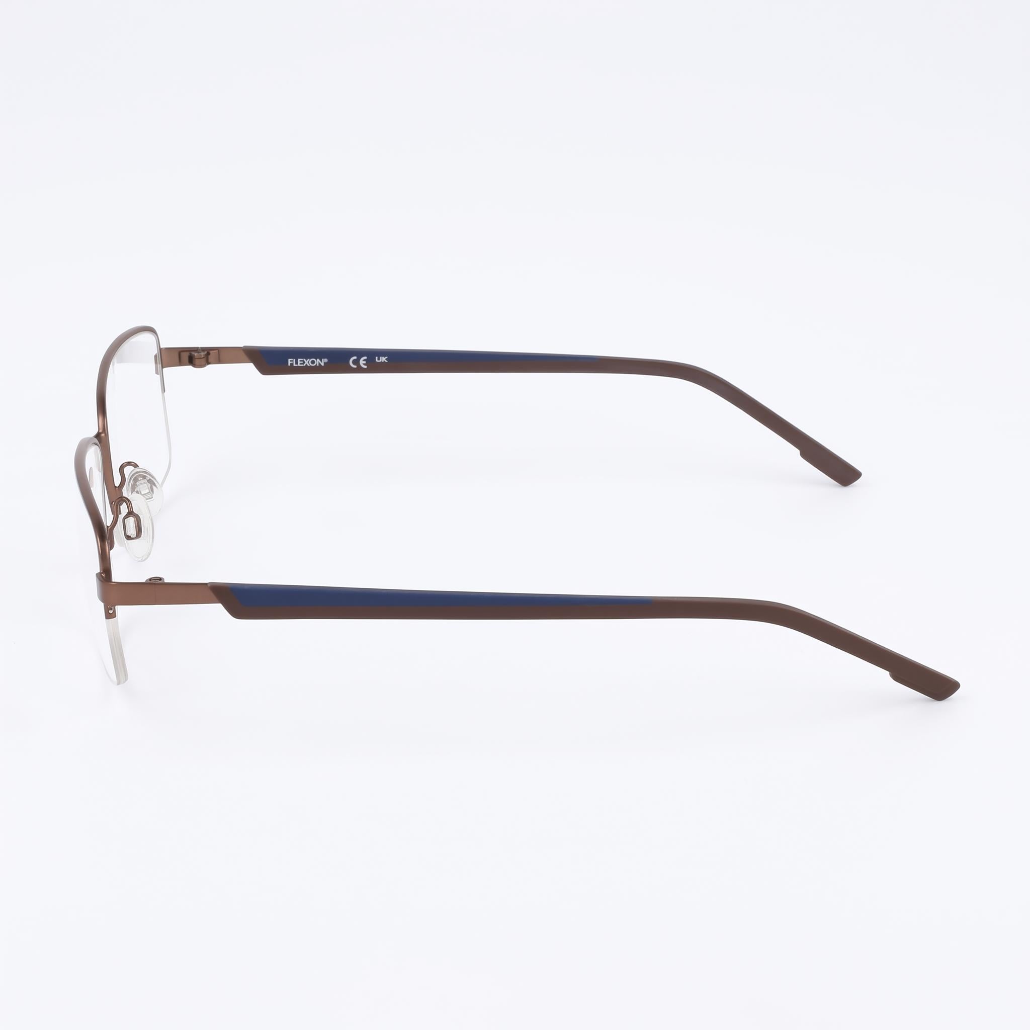 Flexon H6084 Unisex Matte Coffee Acetate Frame Eyeglasses 57mm, Photo 3