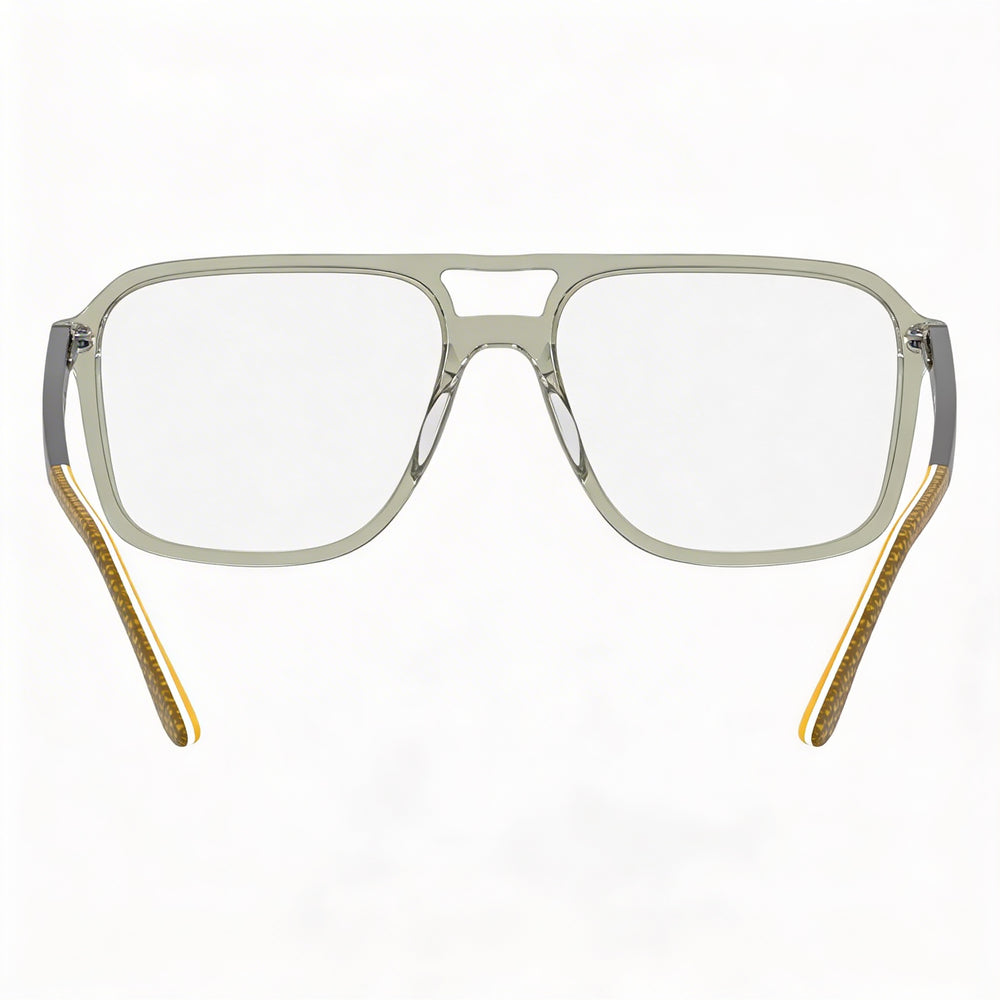 Lacoste Casual Eyewear for Unisex with Transparent Grey Acetate Frame and Transparent Lenses, 58mm Lens Width