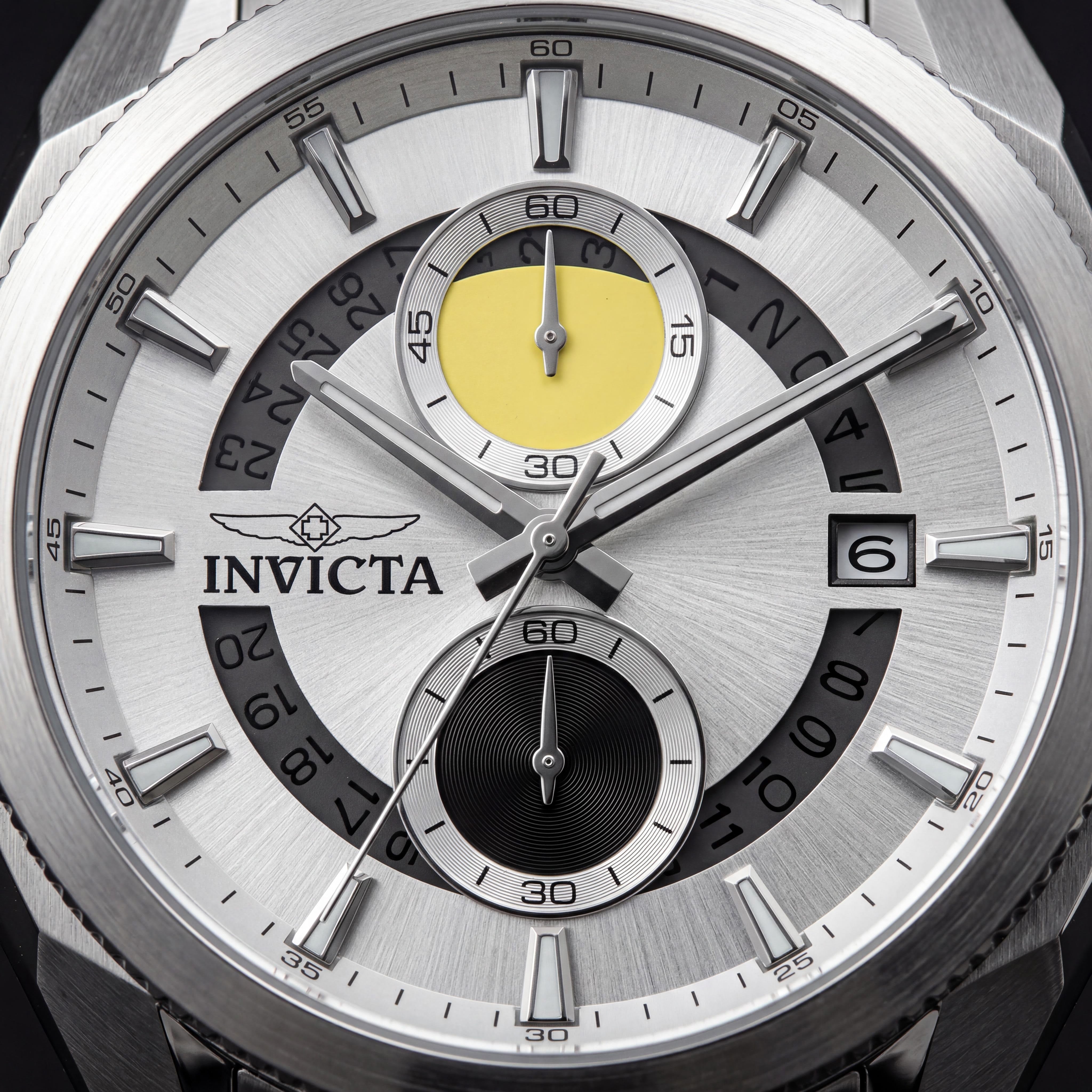 Invicta Speedway 50437 Silver Dial Stainless Steel Case & Bracelet Quartz 5 ATM Water Resistant Wristwatch 45mm, Photo 2