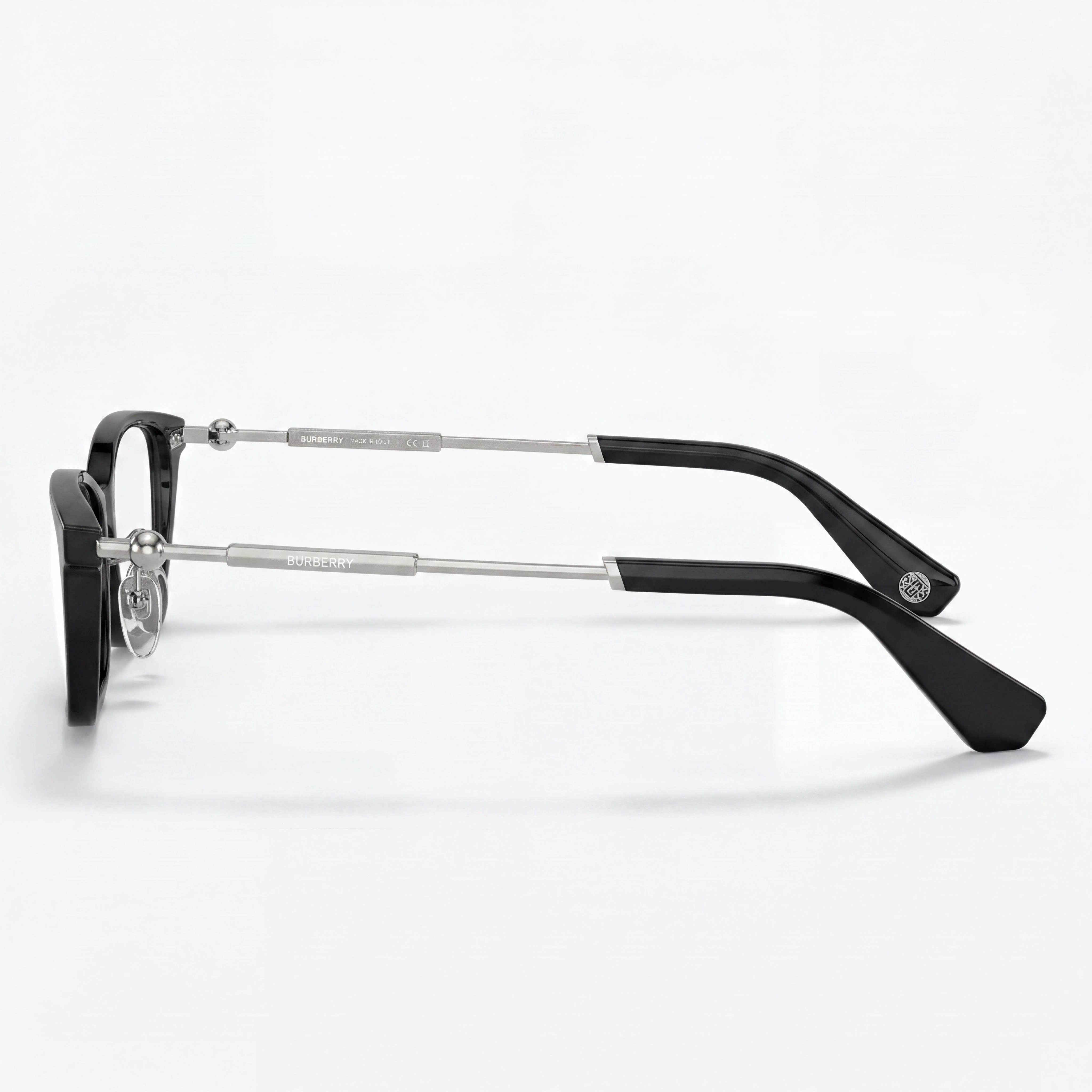 Gafas Burberry de Lujo Clásico Unisex de Acetato Ligero con Lentes Transparentes Grises 55-16-145mm, Photo 2