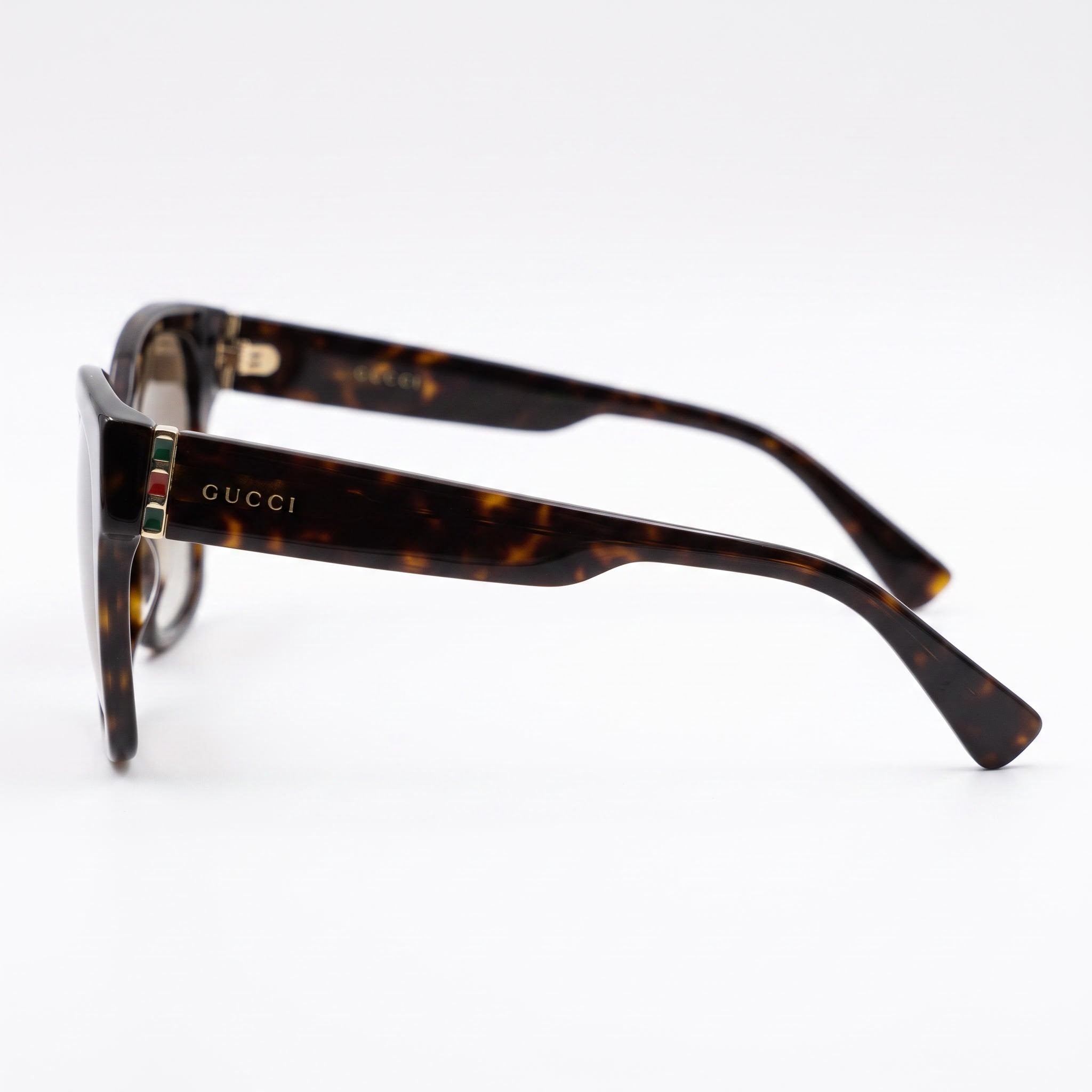 Gafas de sol Gucci Glam para mujer, color marrón habano oscuro, sin polarizar, con protección UV, lentes de 54 mm, Photo 3
