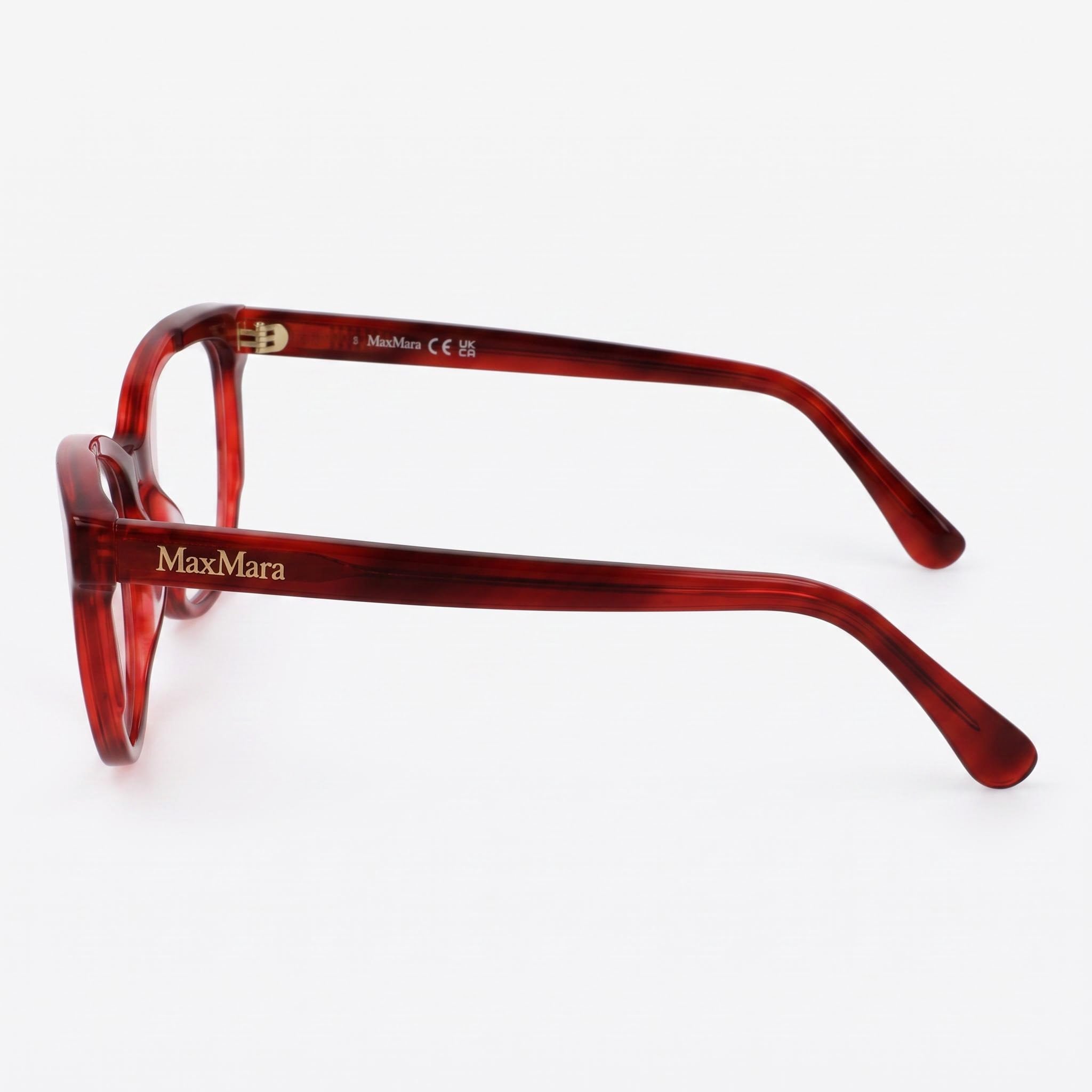 MaxMara MM5093 Men's Modern Style Red Plastic Frame Eyeglasses with Clear Plastic Lenses 54-15-140mm, Photo 2