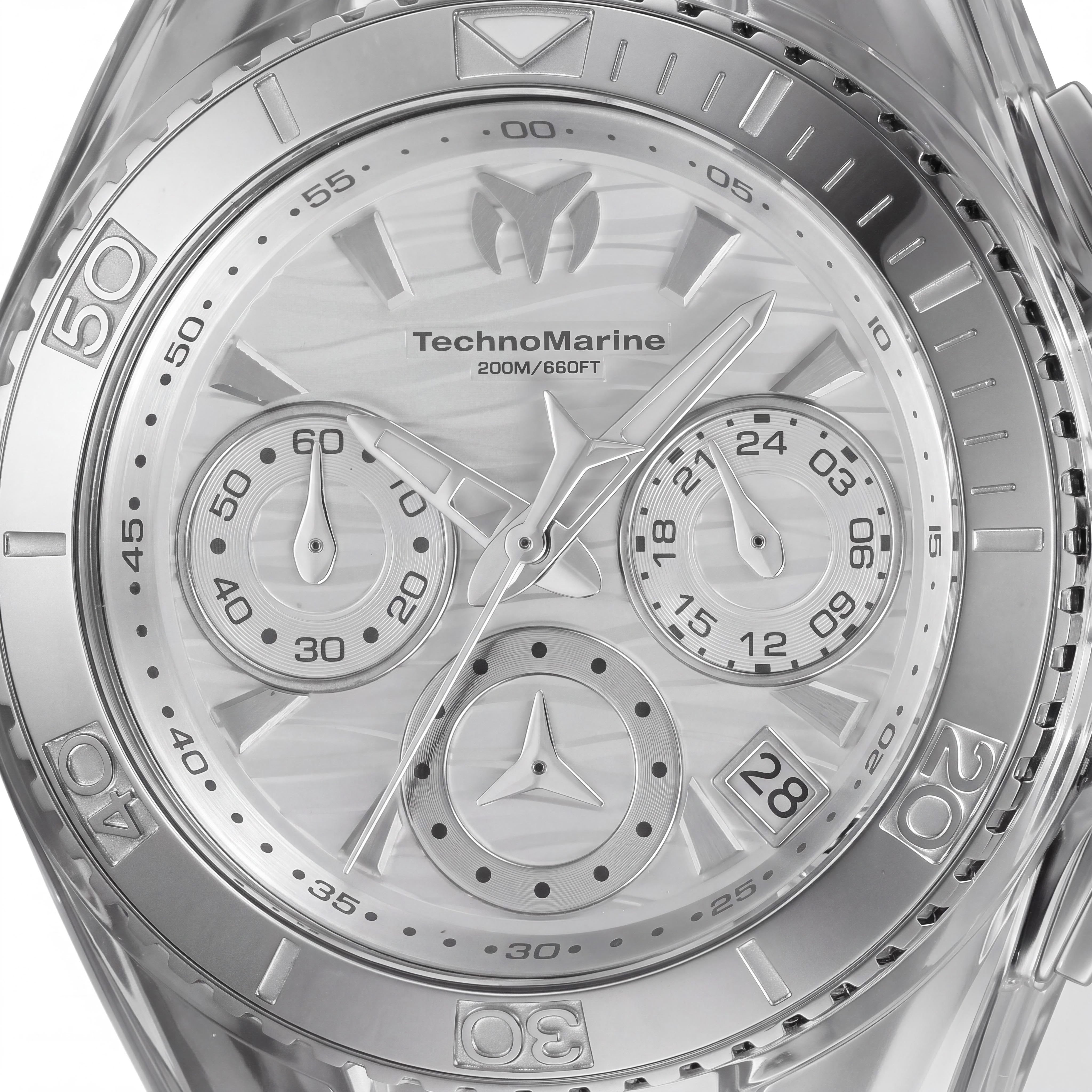 TechnoMarine Cruise TM-120033 Women's Chronograph White Silicone Band, Silver-tone Case 40mm, Photo 2