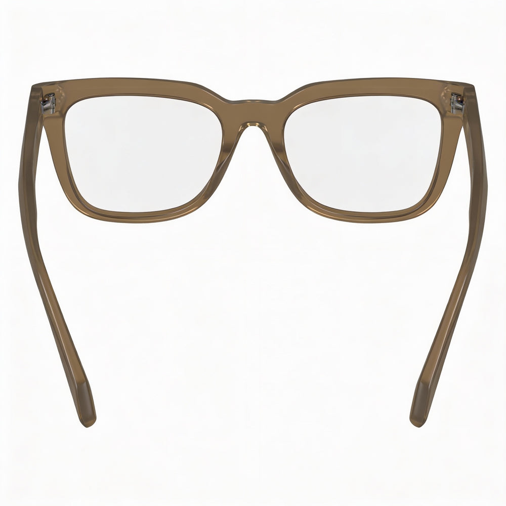 Salvatore Ferragamo Sf2990 Men's Transparent Light Brown Acetate Eyeglasses 52mm - Prescription Ready with Clear Demo Lenses