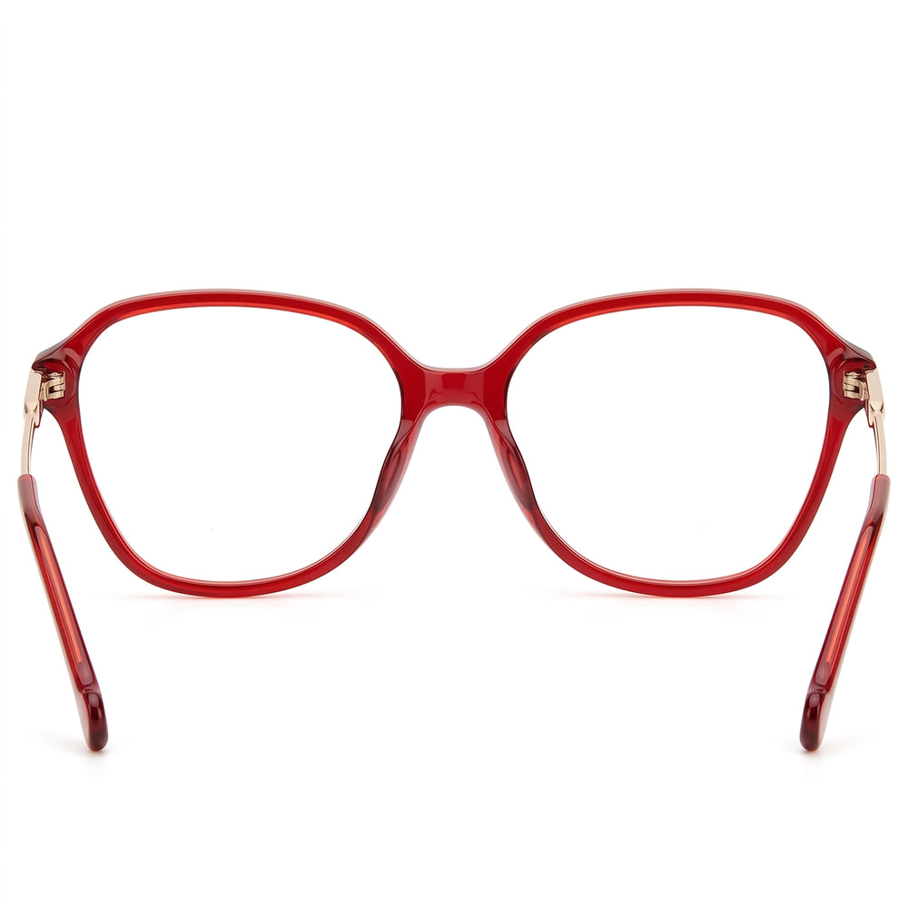 Carolina Herrera Modern Red Acetate Frame Sunglasses for Women, designed with a 55mm lens width