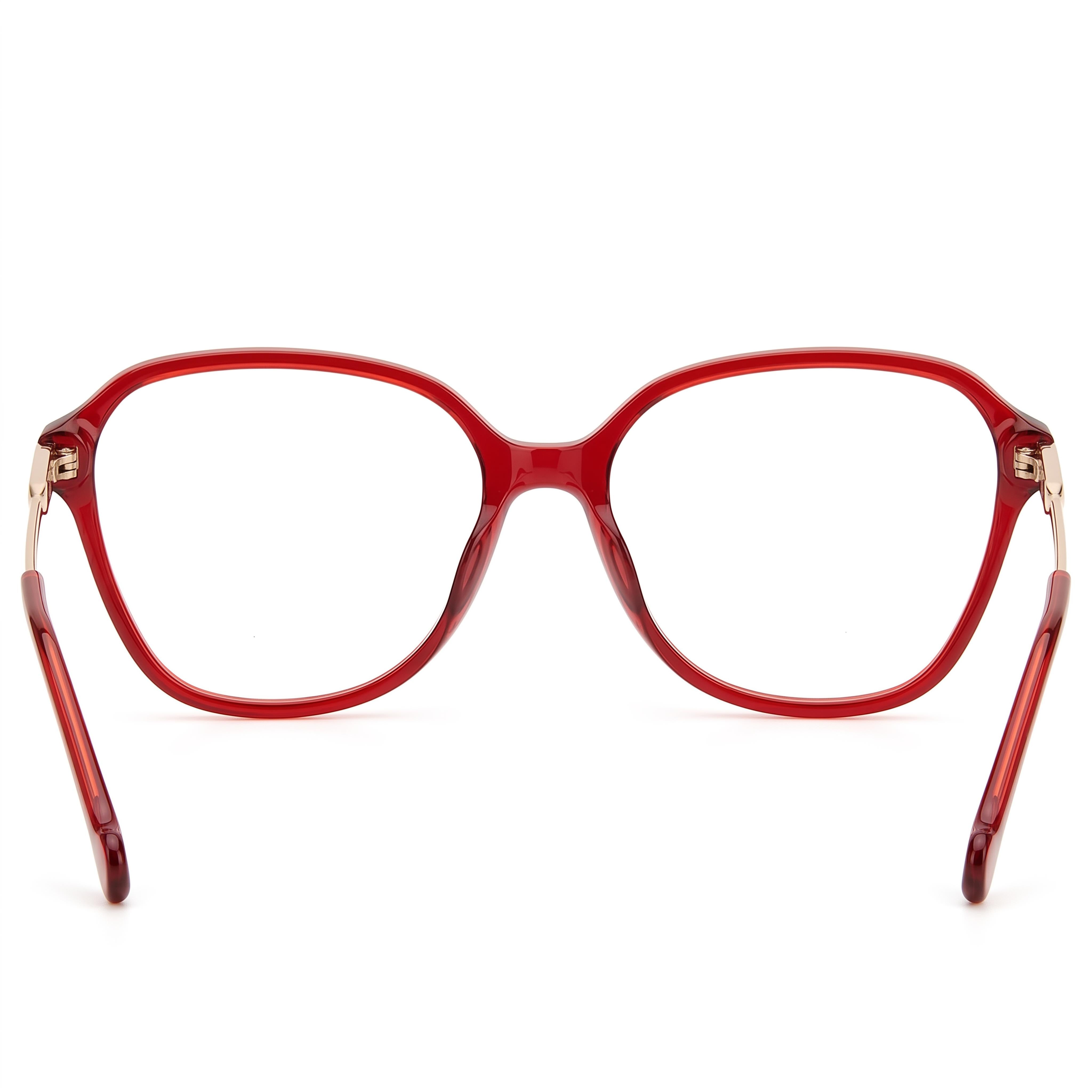 Carolina Herrera Modern Red Acetate Frame Sunglasses for Women, designed with a 55mm lens width, Photo 3