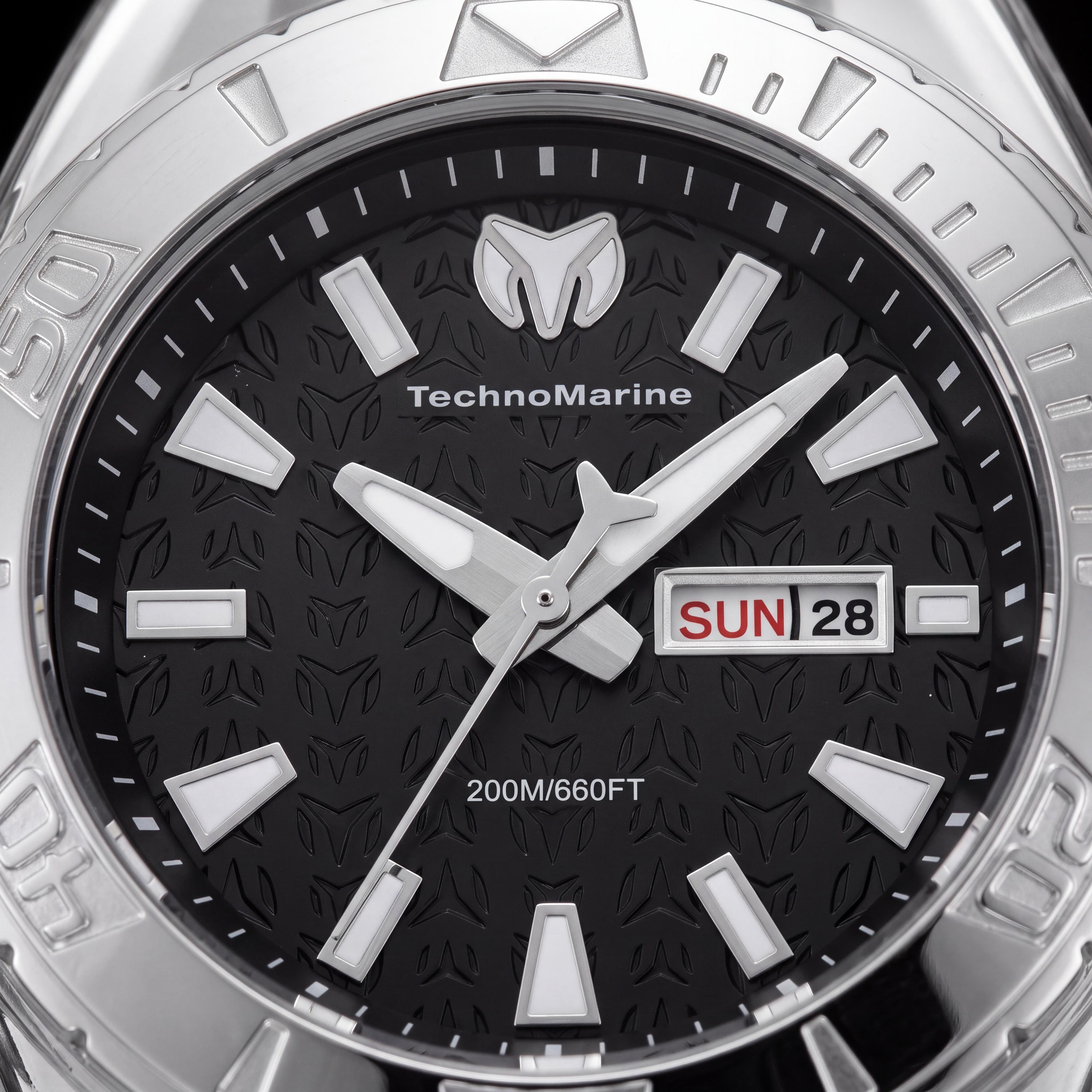 Technomarine Cruise TM-122015 Unisex Quartz 36mm Silver Stainless Steel Black Dial Silicone Strap Watch, Photo 2