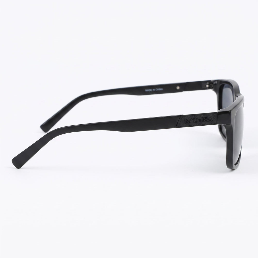 Gafas de sol informales Nautica para hombre, montura de plástico blanca y negra, lentes de acetato, protección UV, 56 mm