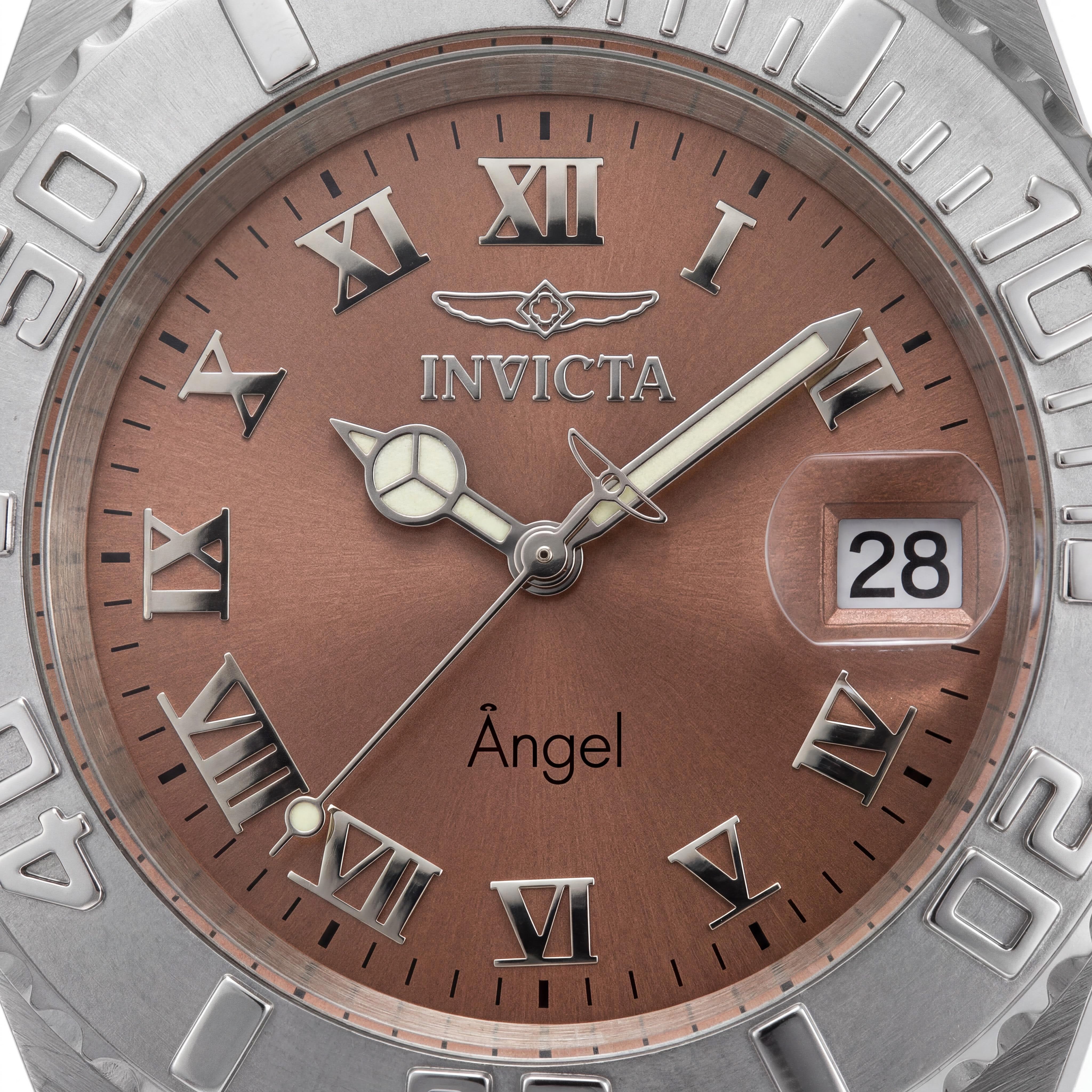 Invicta Women's Bracelet Watch, 40mm Silver Stainless Steel, Copper Dial, Glow In The Dark, 200m Water Resistant, Photo 2