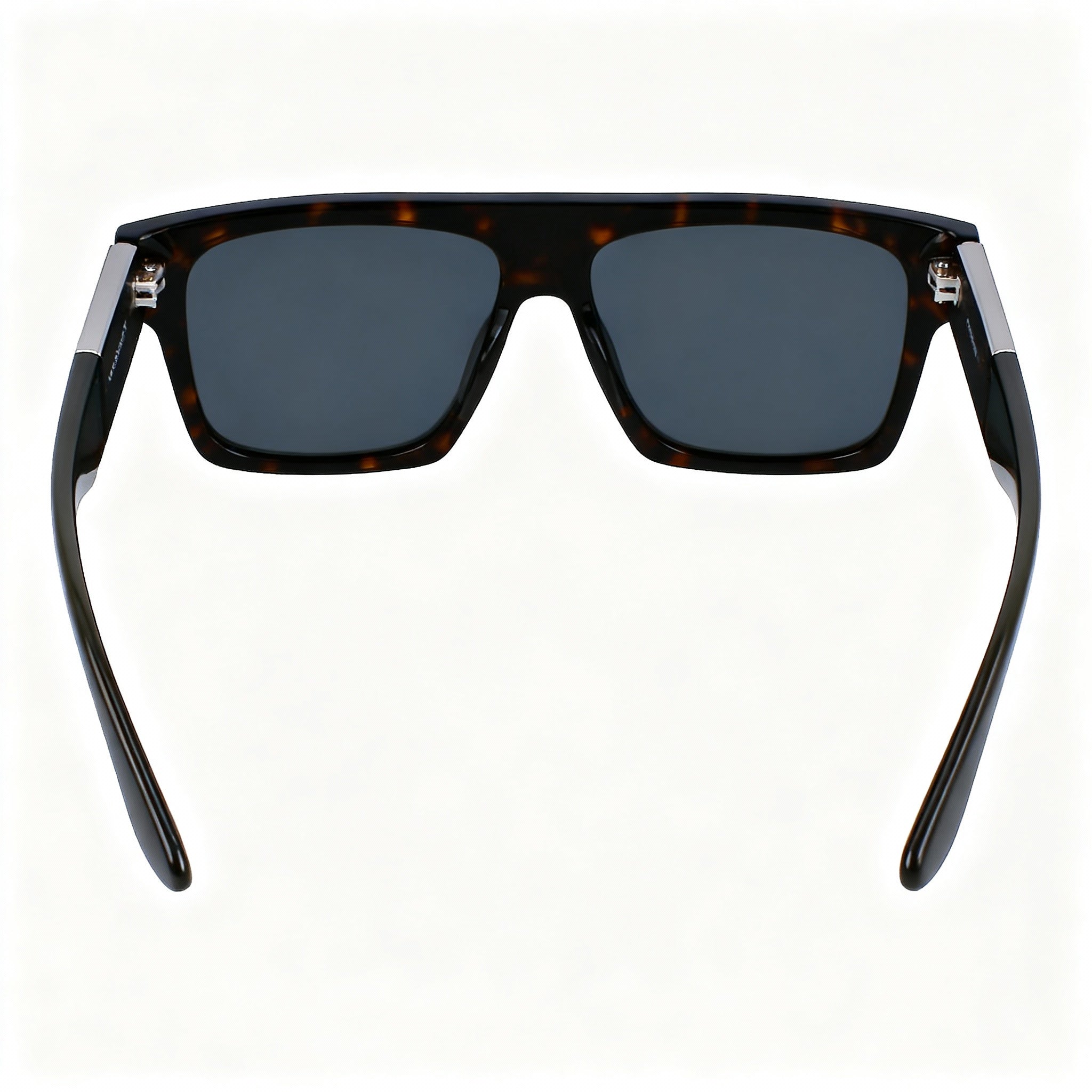 Lacoste Adjustable Men’s Black Plastic Rectangular Eyewear with Solid Grey Lenses 57-14-145, Photo 3