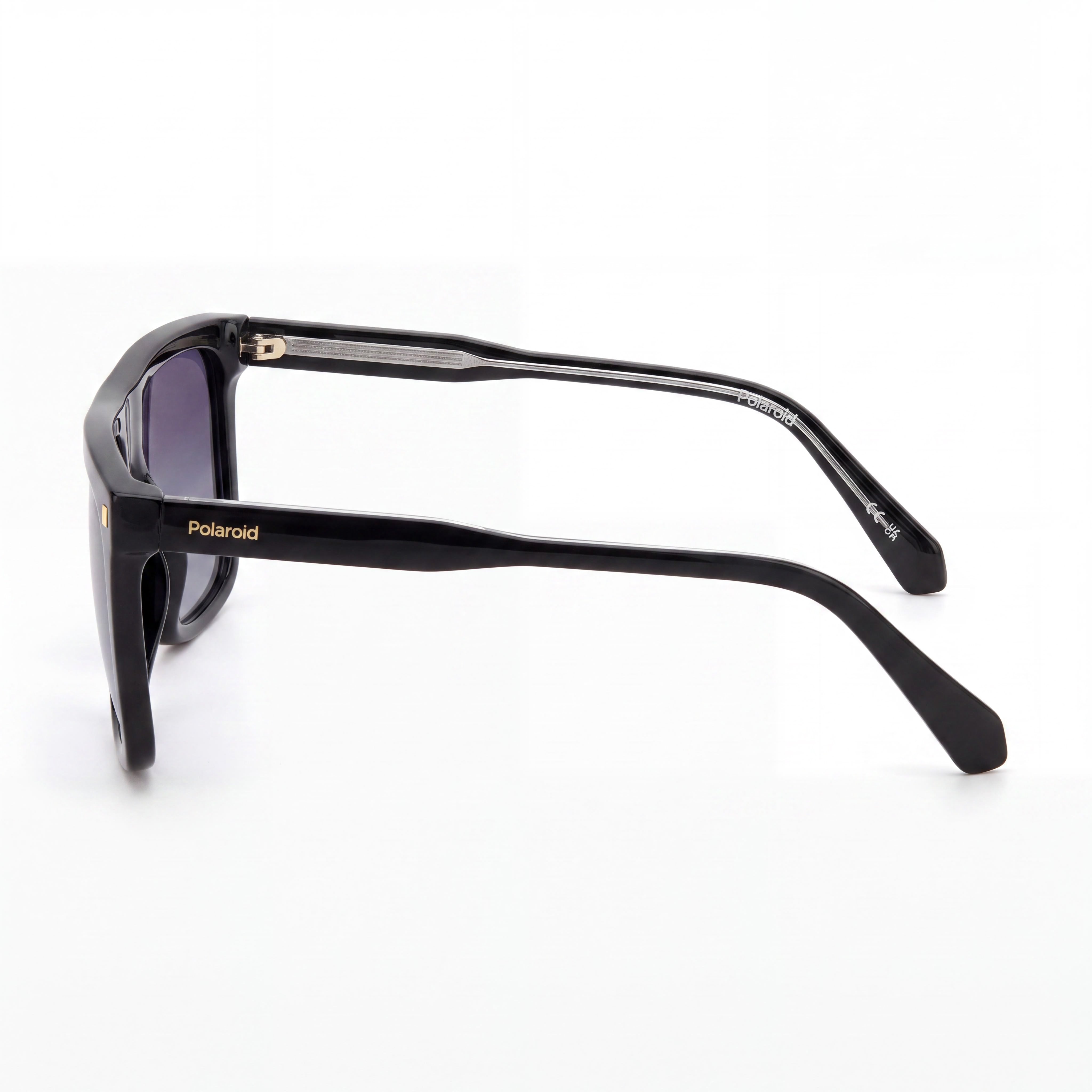 Polaroid Eyewear PLD 4166/S/X Women's Casual Black Acetate Rectangular 100% UV Polarized Sunglasses 56-18-145, Photo 3