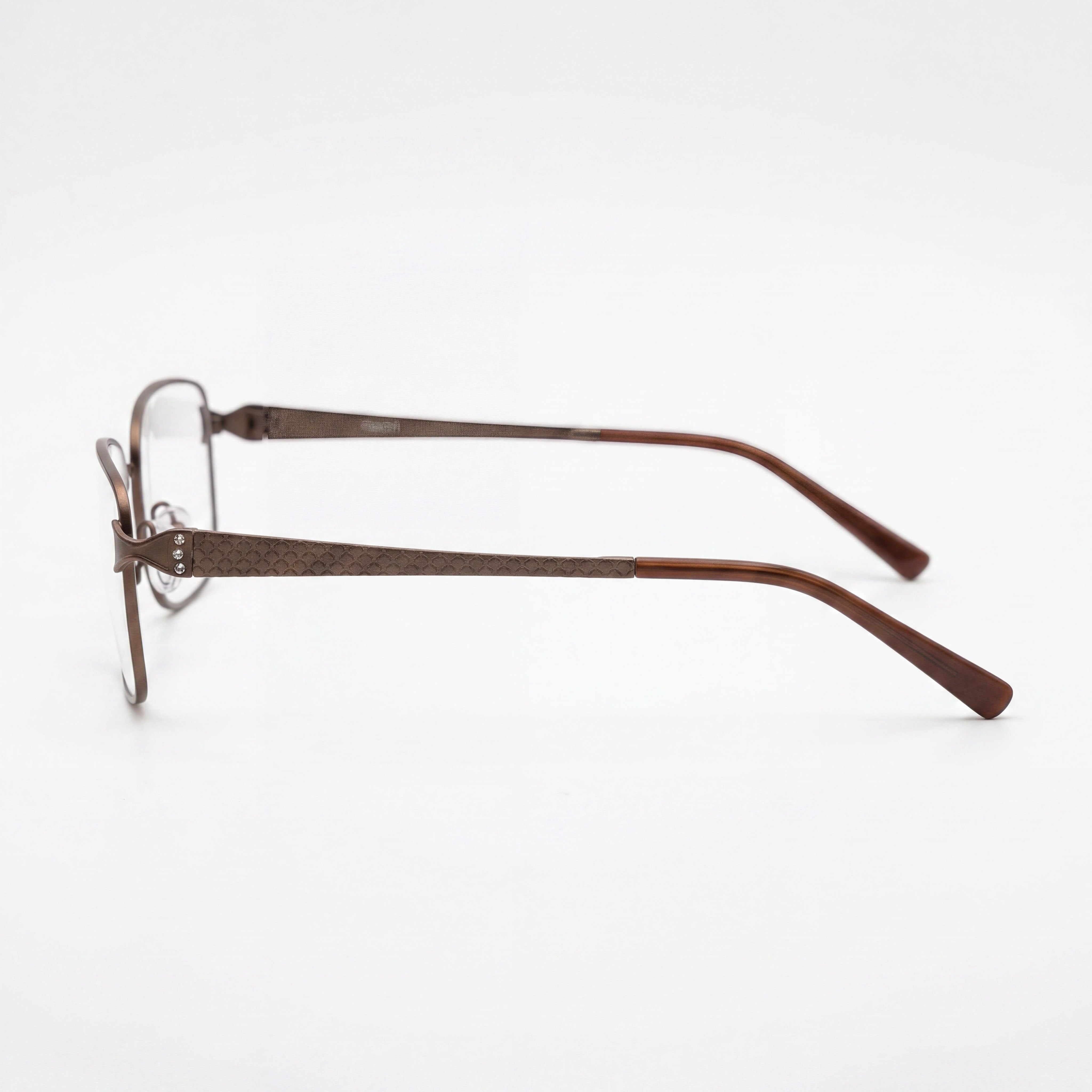 Montura óptica de metal multicolor Flexon Lana para mujer, lentes de policarbonato marrón, tamaño 53-17-135, Photo 2