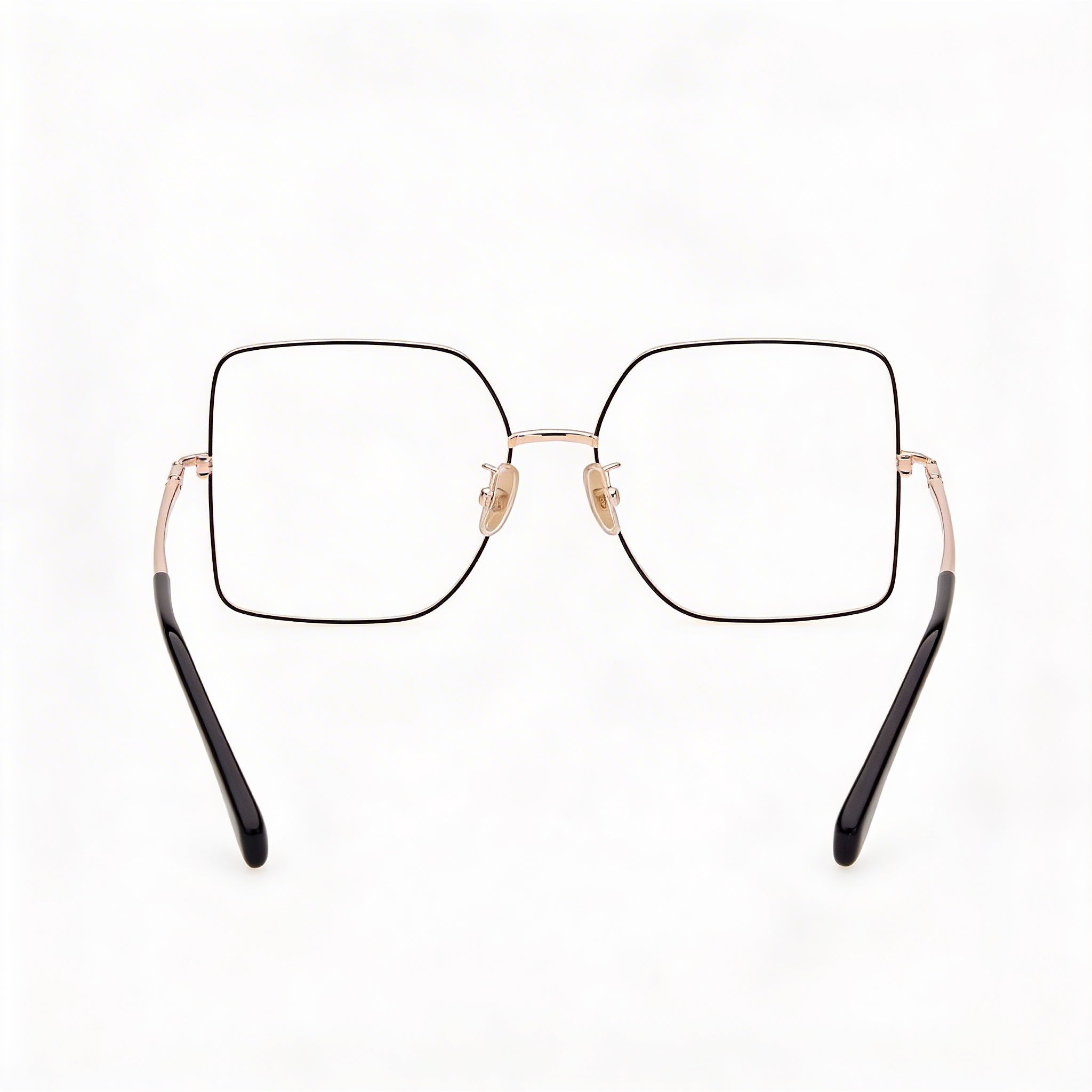 MaxMara MM5098-H Women's Metal Frame Eyewear Rose Gold & Black Enamel, Black 55mm, Photo 4