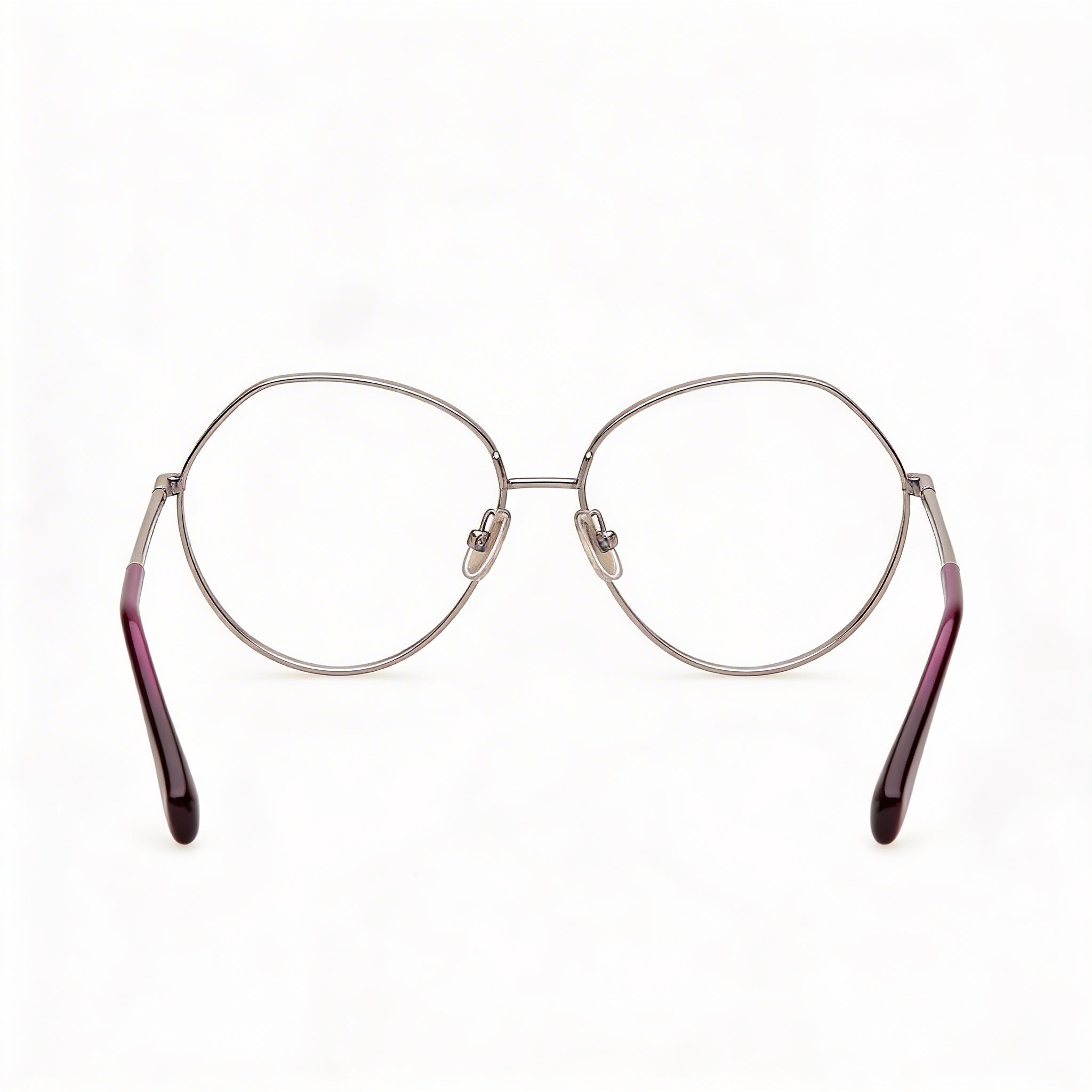 MaxMara Eyewear - Women's Metal, Polarized, Shiny Light Ruthenium Frame, Multicoloured Lenses 56mm, Photo 4