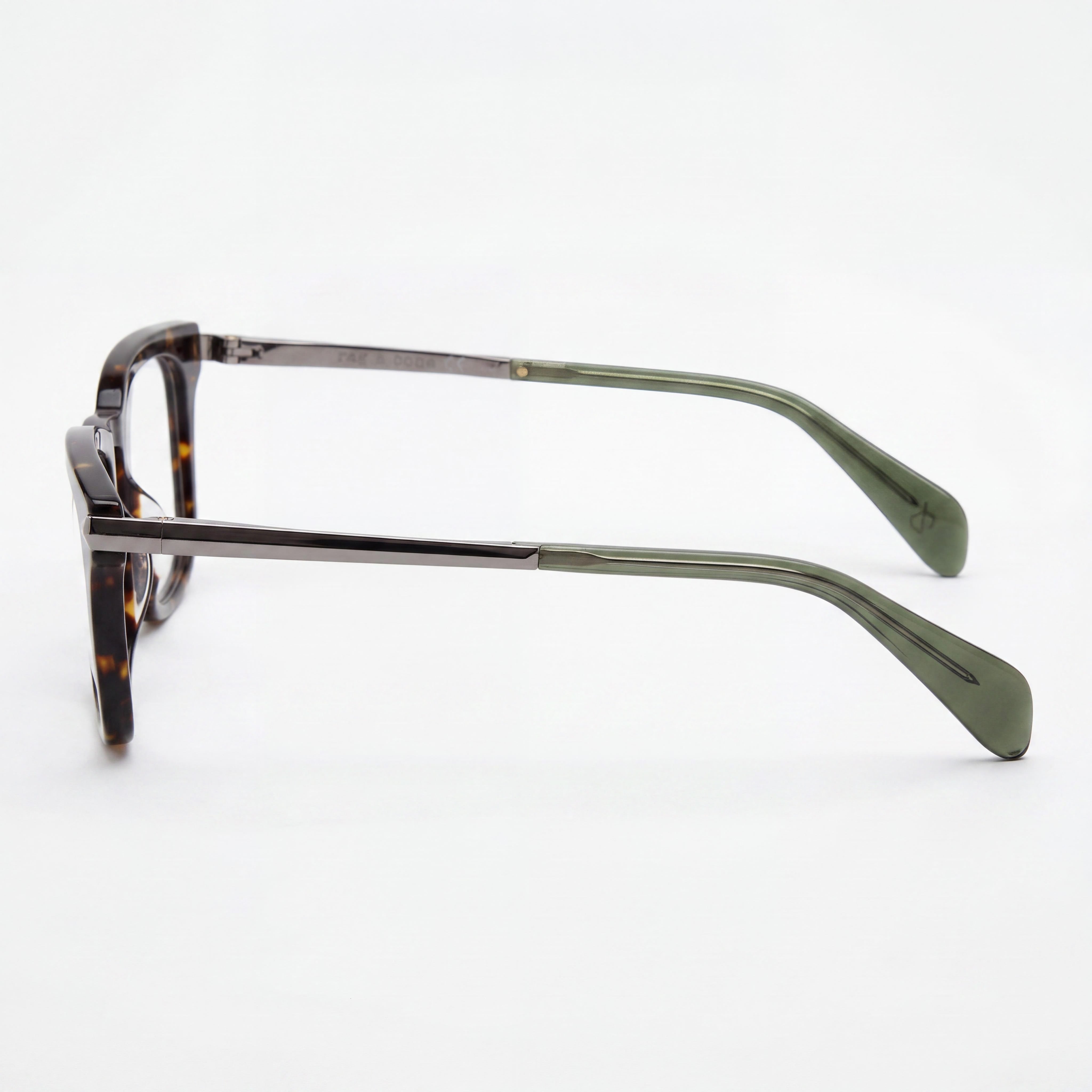 Rag & Bone Modern Men’s Acetate Frame Havana Khaki Sunglasses with Polycarbonate Lenses & 48mm Lens Width, Photo 2