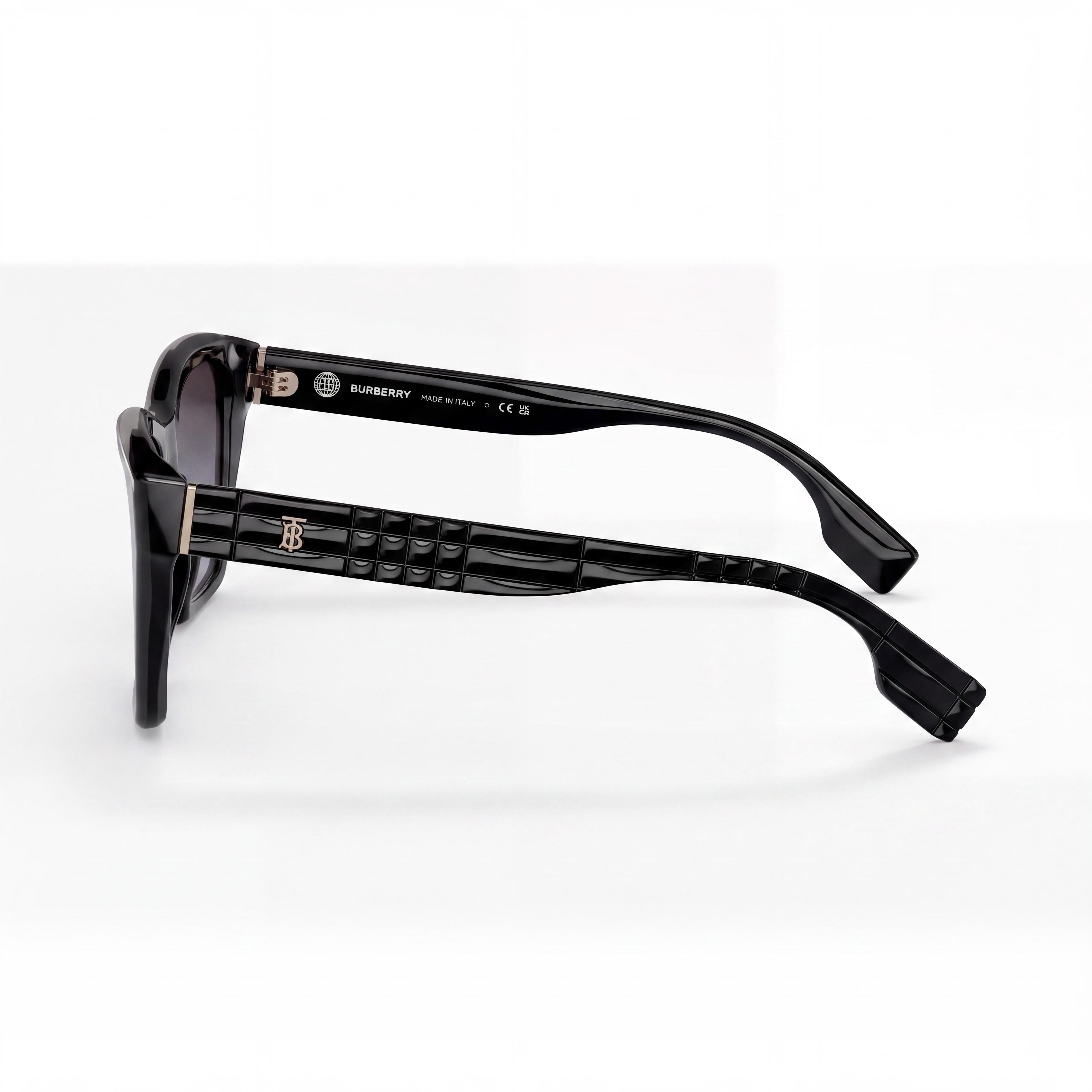 Gafas de sol BURBERRY Classic para mujer, armazón de plástico negro con degradado gris, micas grises con protección UV 54mm, Photo 3