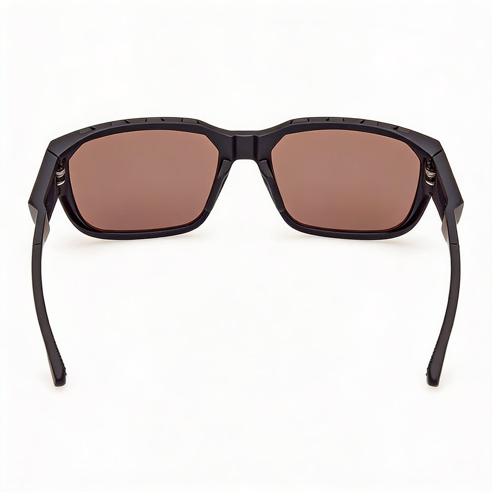 Gafas de sol deportivas adidas Modern para hombre, montura negra opaca, lentes marrones, protección UV 400, 58 mm