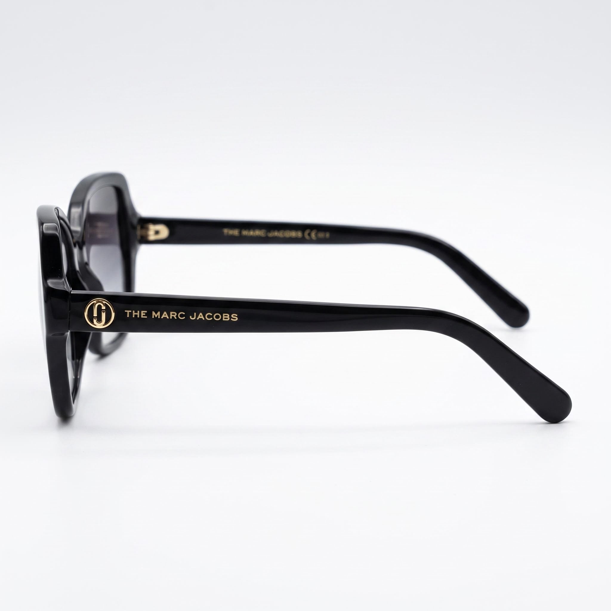 Gafas de sol Marc Jacobs Modern de acetato negro para mujer, gradiente gris oscuro, protección UV 55-19-145, Photo 3