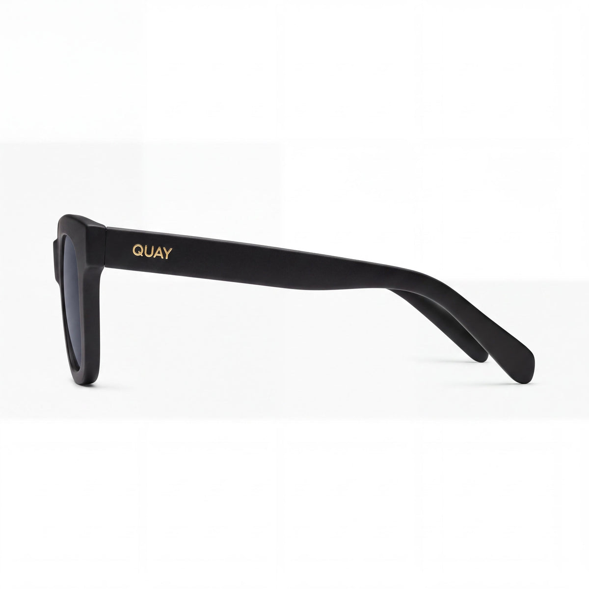 QUAY AUSTRALIA After Hours Unisex Matte Black Smoke Grey Smoked Non-Polarized UV Protected Sunglasses, Temple 150mm, Photo 3