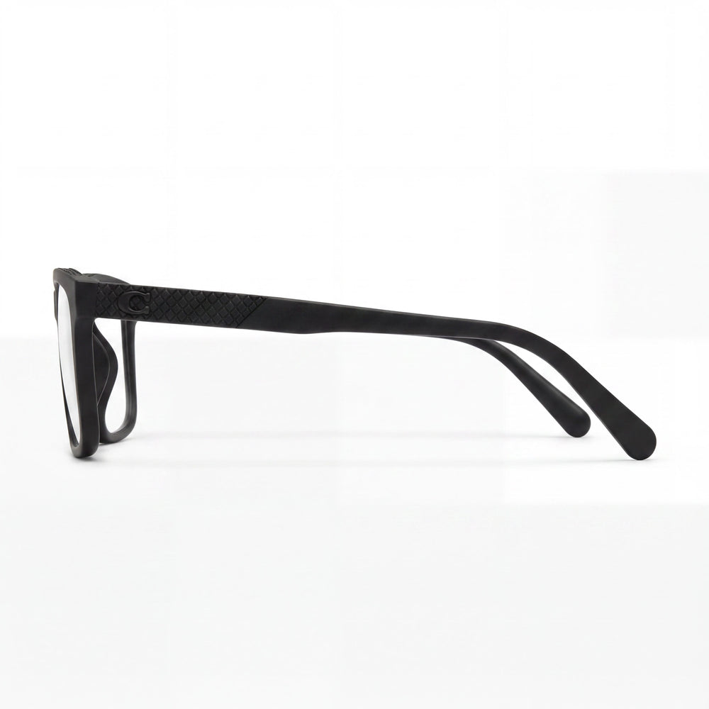 Coach Men's Hc6263u Universal Fit Plastic Prescription Ready Eyeglasses Frames Matte Black 55mm