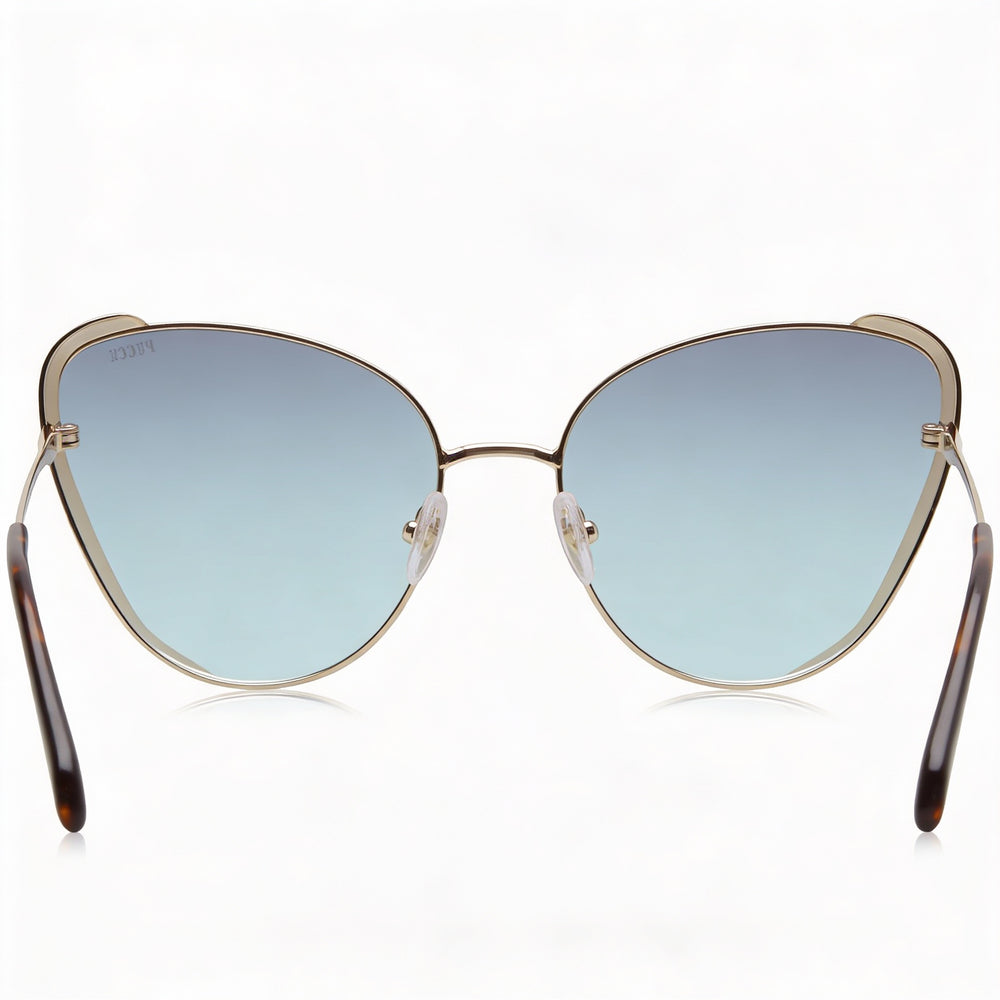 Gafas de sol unisex modernas Emilio Pucci, con montura de metal 32B y lentes de policarbonato no polarizado, tamaño 61 mm