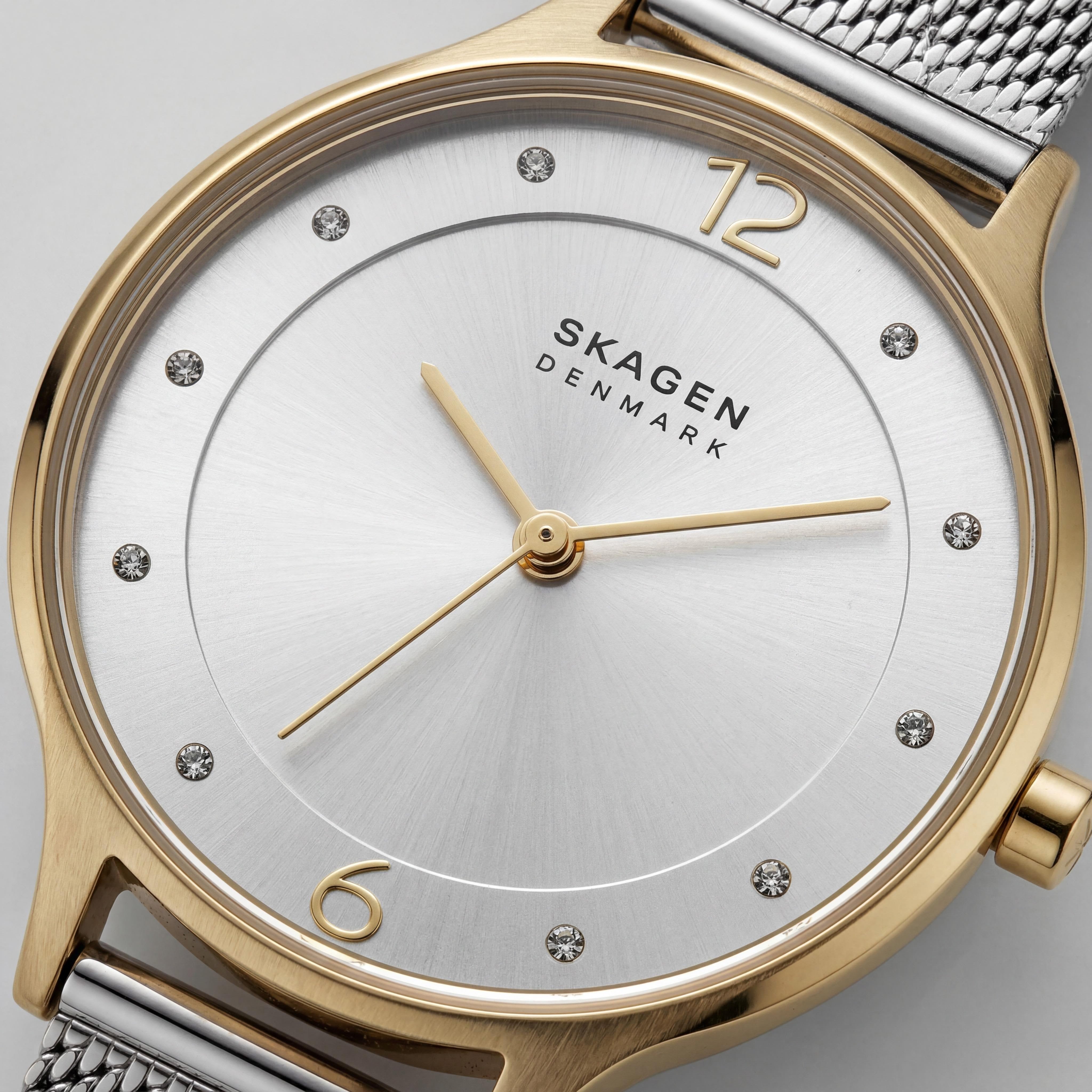 SKAGEN DENMARK SKW2340 Anita Lille Women's Silver Tone & Gold Tone Stainless Steel Mesh Watch 30mm, Photo 2