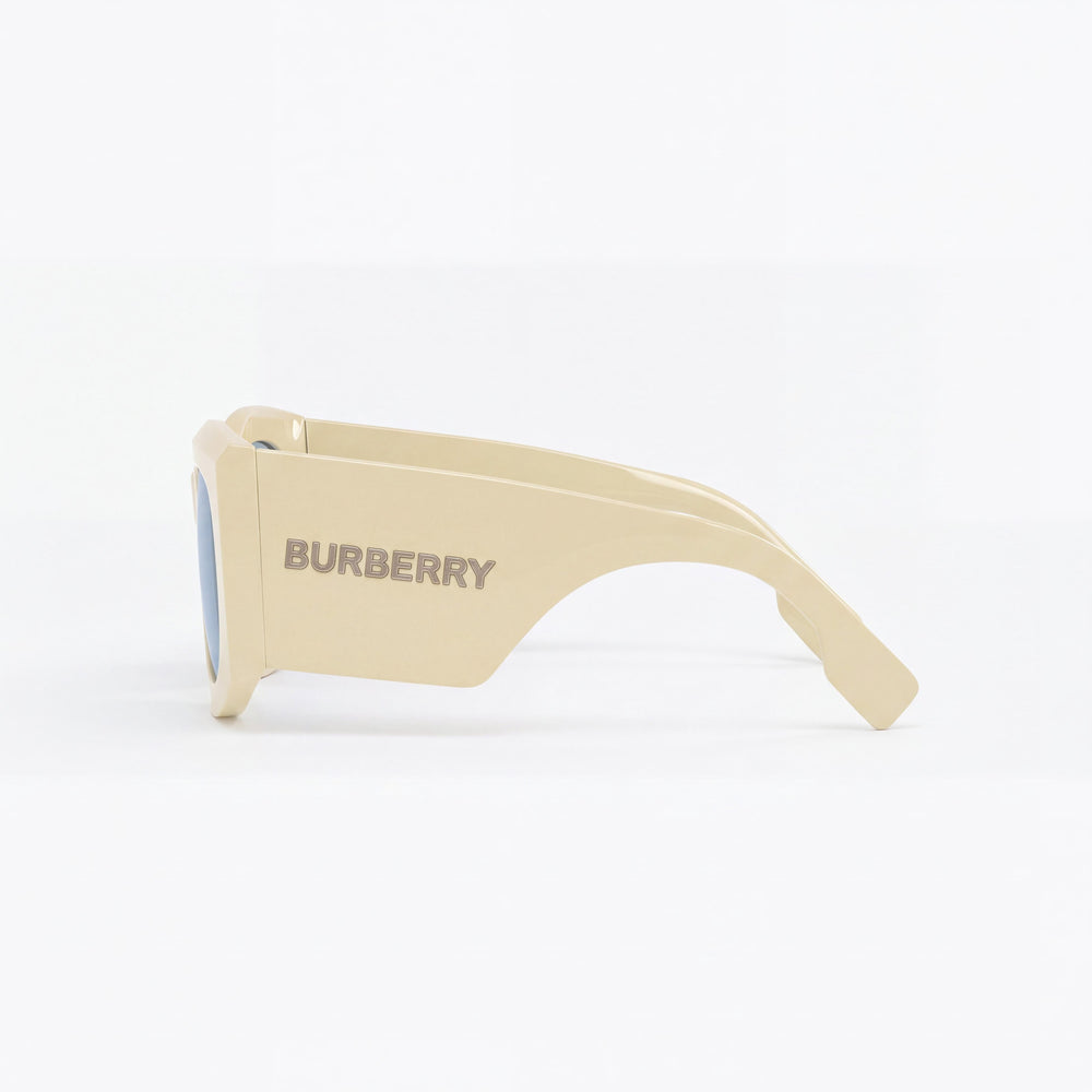 BURBERRY Modern Women's Madeline Yellow Blue Plastic Frame Sunglasses, Yellow Lens, UV Protection, 55mm