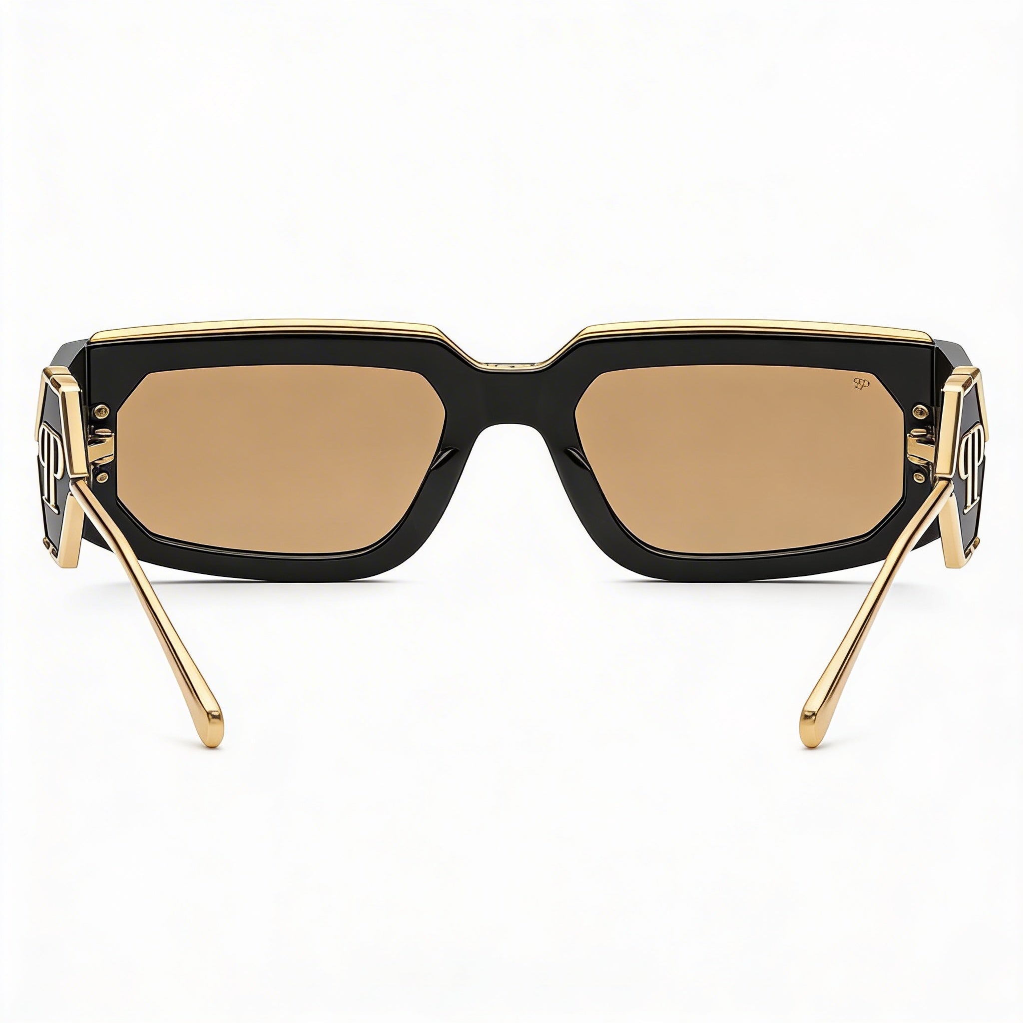 Philipp Plein Modern Unisex Multi-Coloured Cellulose Acetate Sunglasses UV Protection Smoke Mirror Gold Lenses 58mm, Photo 2