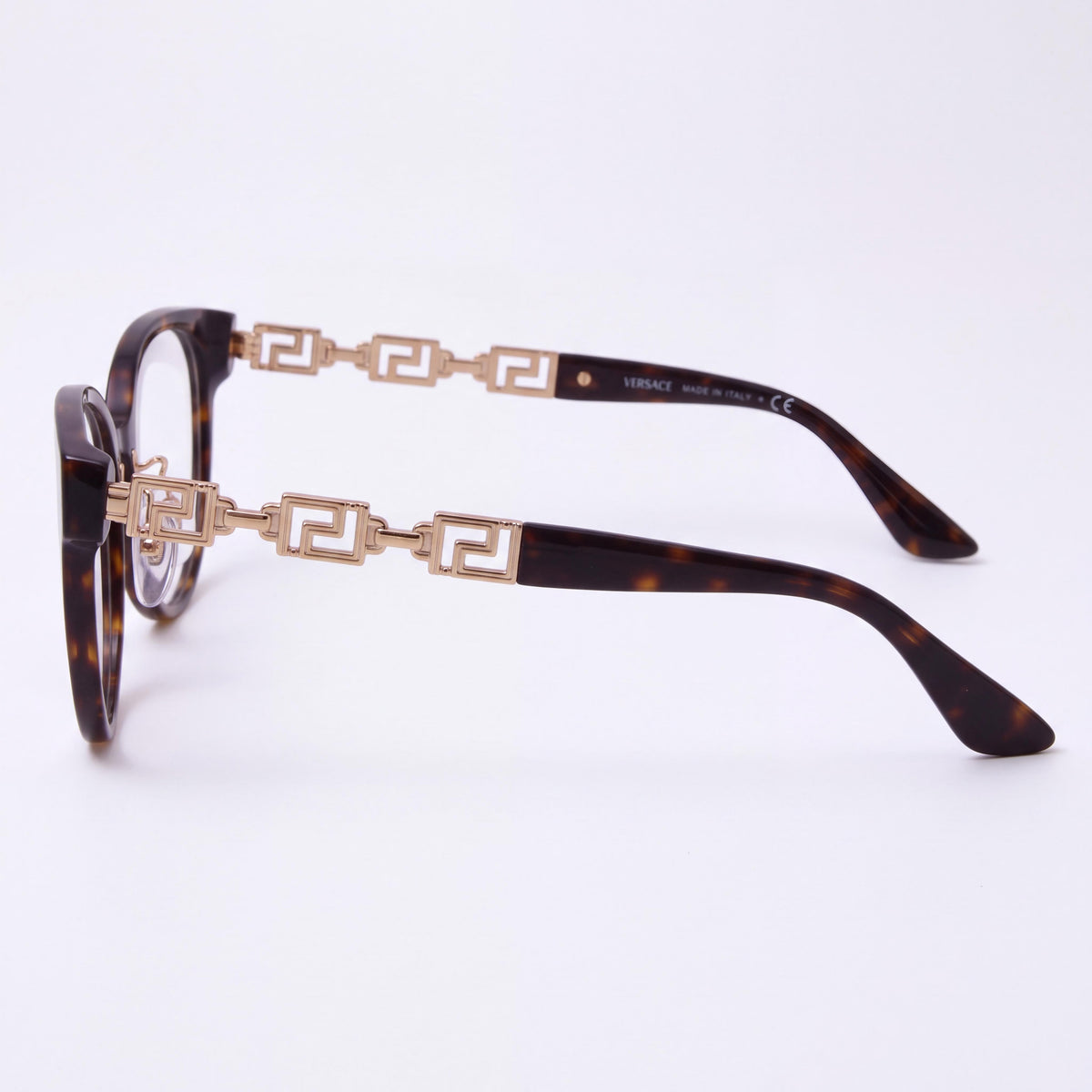 Versace VE3302D Women's Oval Full Rim Plastic Asian Fit Eyeglasses, Havana Clear Non- , 54/17/140, Photo 3