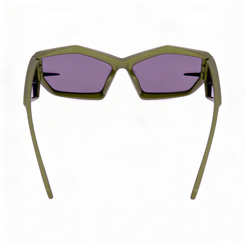Gafas de sol Givenchy Casual para hombre, montura de plástico verde oscuro mate, lentes ahumadas, protección UV 400, 69 mm