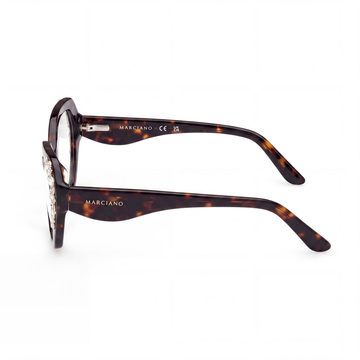 GUESS by Marciano Gm50039 Women's Dark Havana Plastic Frame Eyeglasses with Polycarbonate Lenses 53mm, Photo 2