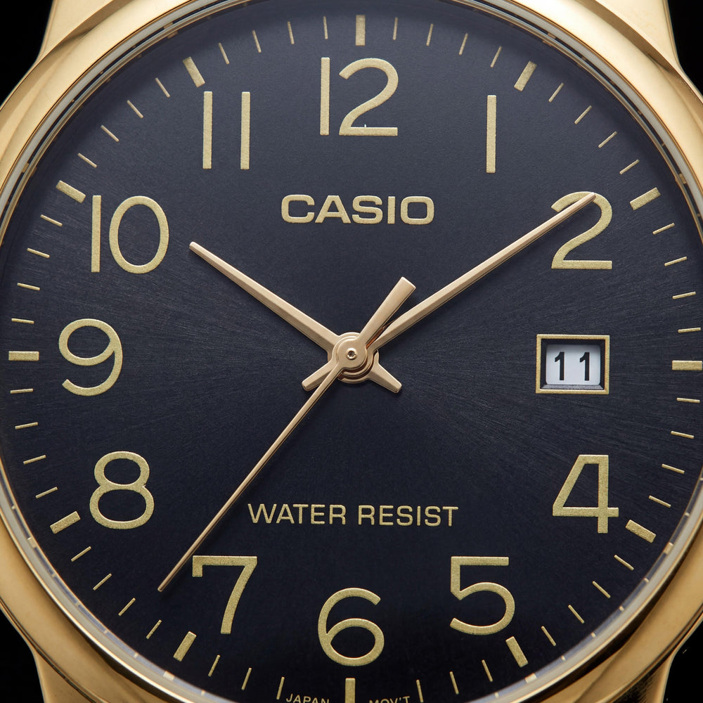 Casio MTP-V002GL-1B Men's Gold-tone Stainless Steel Watch, 37mm