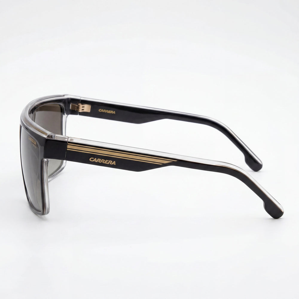 Carrera Carrera 22/N Men's Black Gold Brown Shaded Polyamide Sunglasses Brown Gradient UV Protection Lenses 63mm