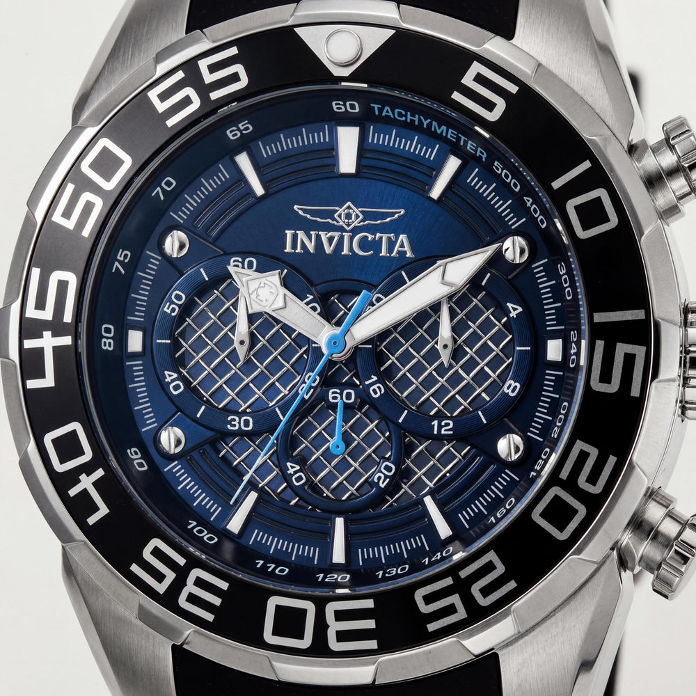 Reloj cronógrafo Invicta Speedway para hombre, luminoso, de acero inoxidable, plateado y negro, de 50 mm.