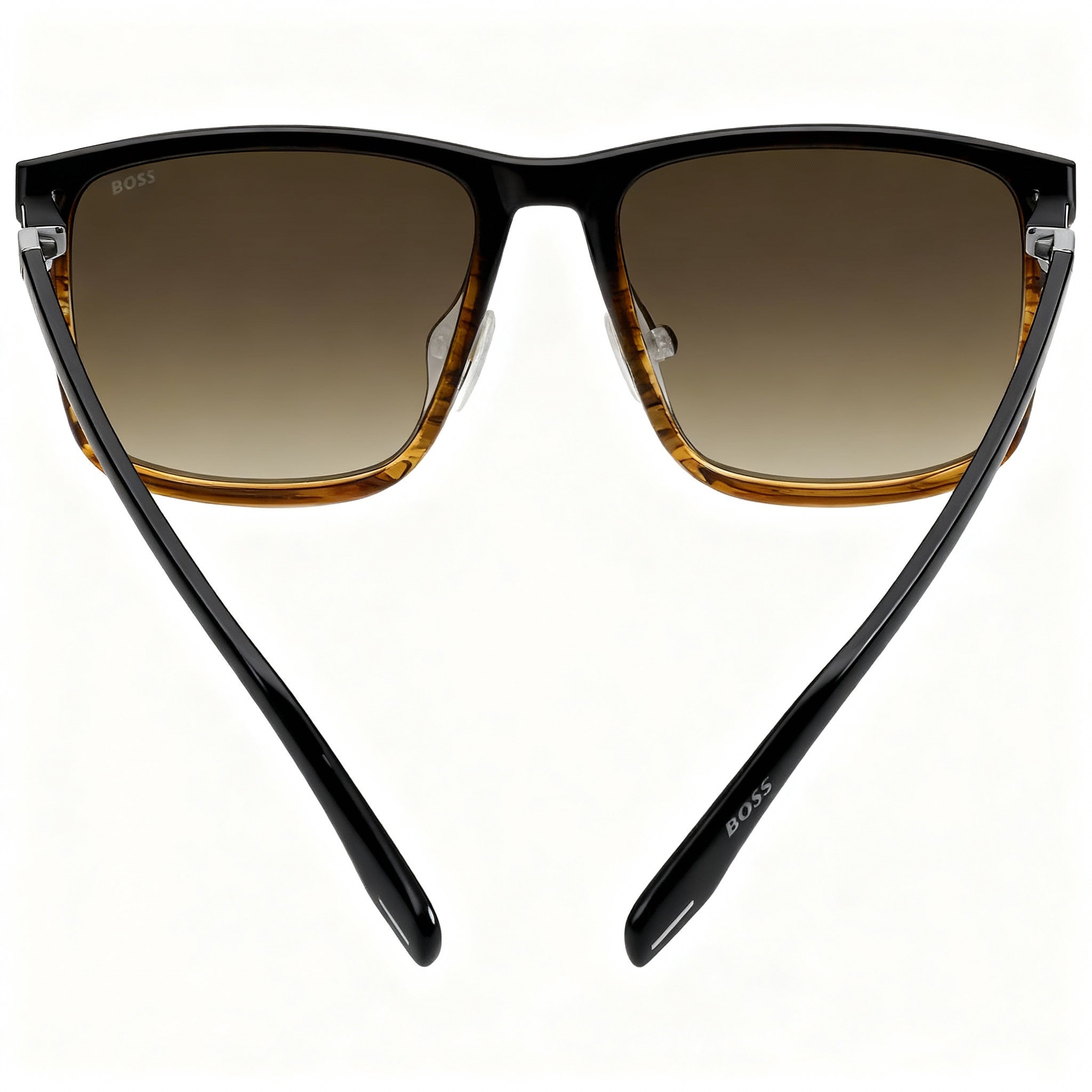 Hugo Boss INTERNATIONAL Men's Brown Horn Acetate Non-Polarized Sunglasses, Brown Shaded Lenses 56-17-145mm, Photo 4