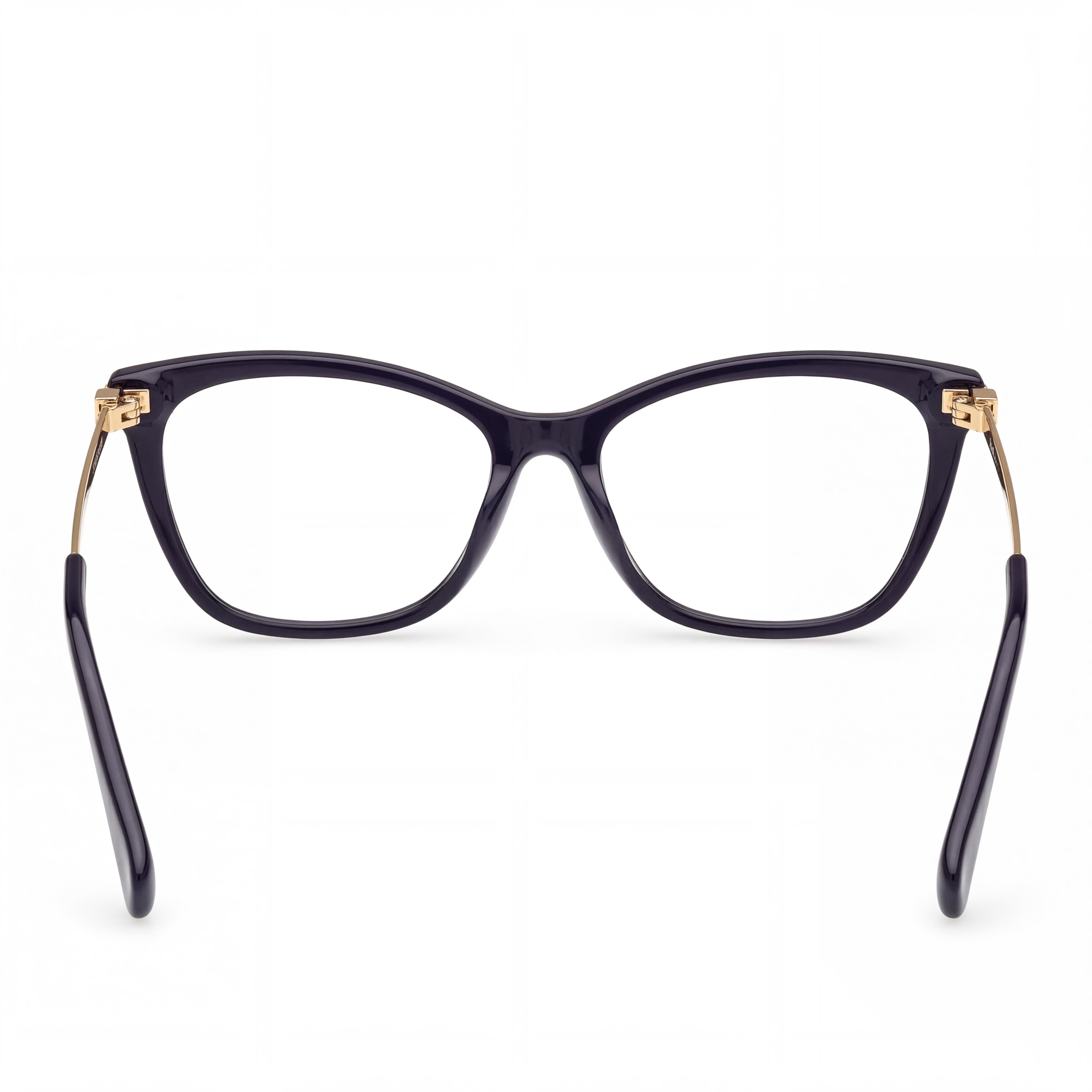 MaxMara Mm5070 Women's Blue Full Rim Plastic Frame Eyewear with Transparent Lenses 54mm, Photo 3
