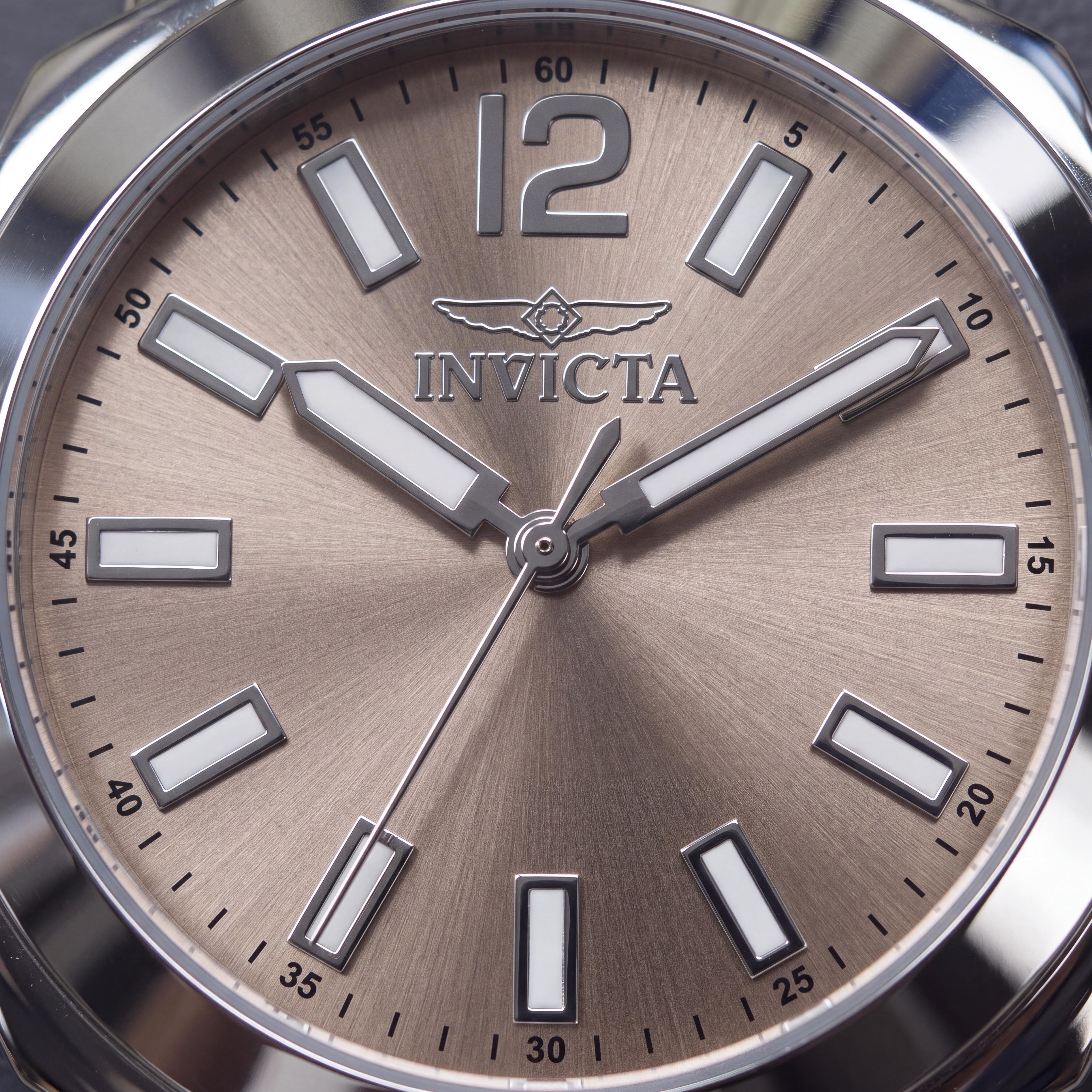 Invicta Fashion Women's Silver Stainless Steel Pink Dial 32mm Scratch-Resistant Quartz Watch, Photo 2