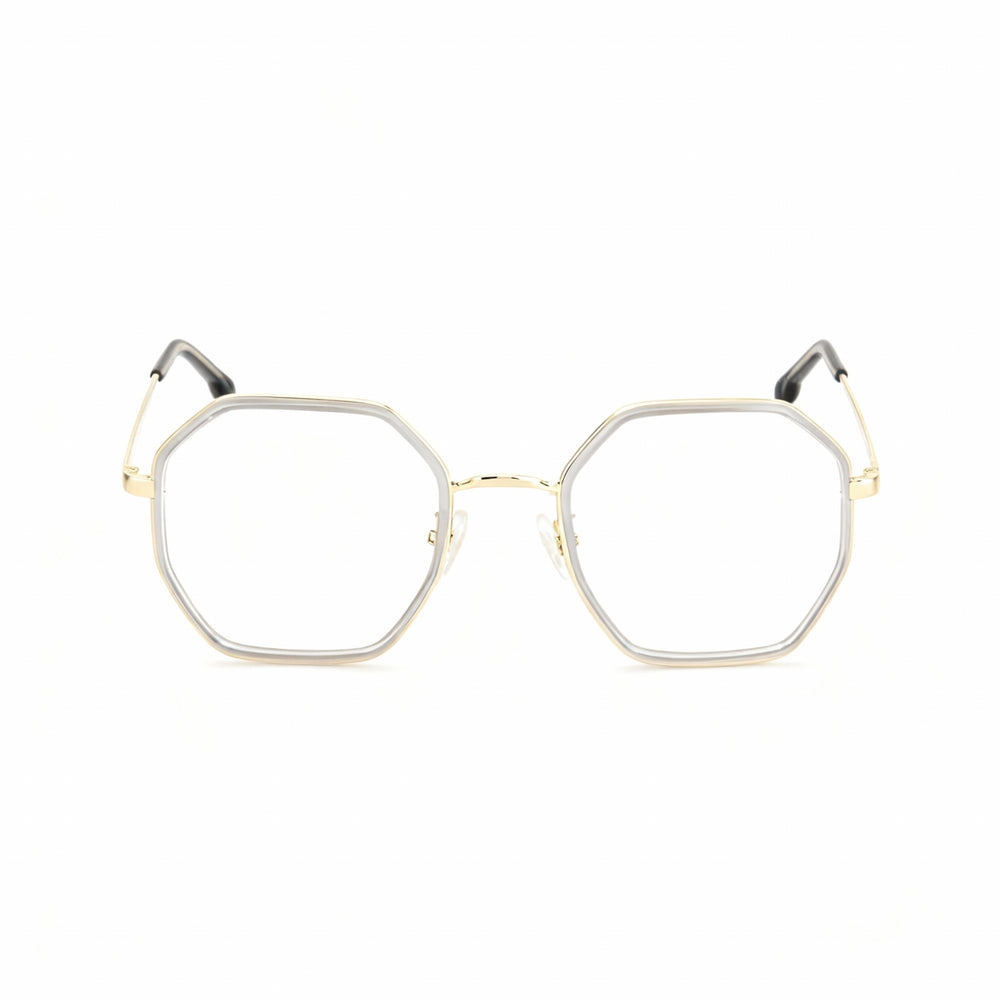 Gafas Carrera 3034 para hombre, montura octogonal de acero inoxidable gris, duraderas, 51-140-22