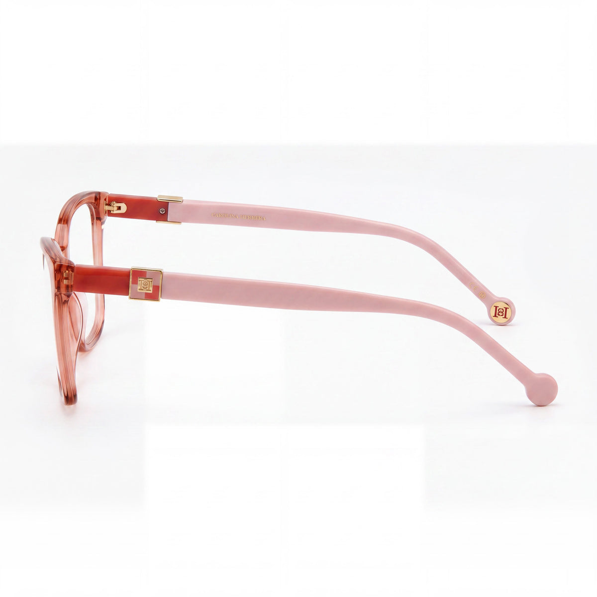 Carolina Herrera Modern Women's Multicoloured Frame Eyeglasses with Peach Lenses, Bridge 16mm, Temple 145mm, Photo 3