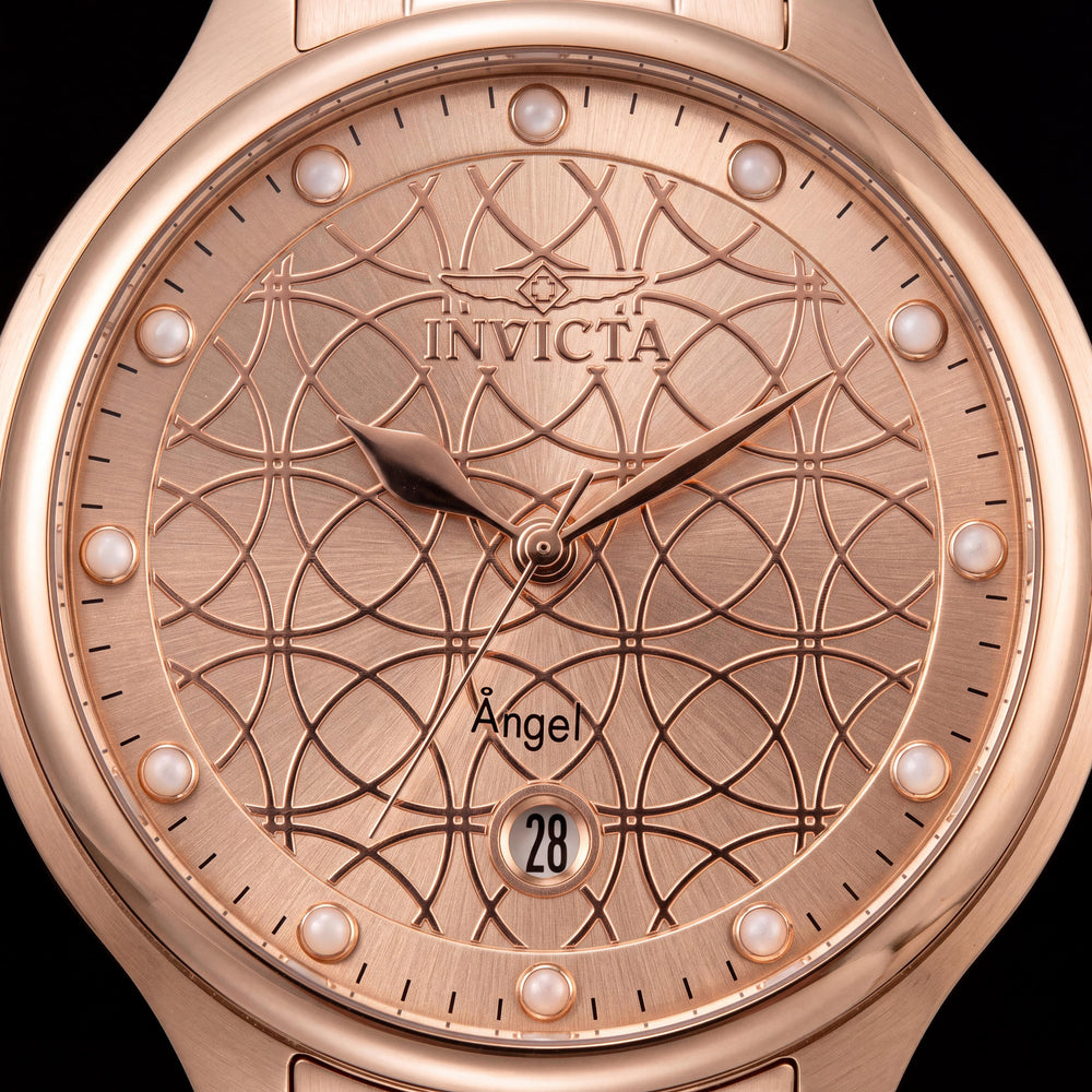 Reloj Invicta 35826 de pulsera para mujer, de acero inoxidable tono oro rosa, caja de 38 mm de diámetro, resistente al agua