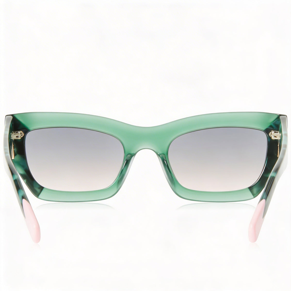 Missoni Seasonal Green Pink Rectangle Sunglasses Unisex, 53mm, Photo 4