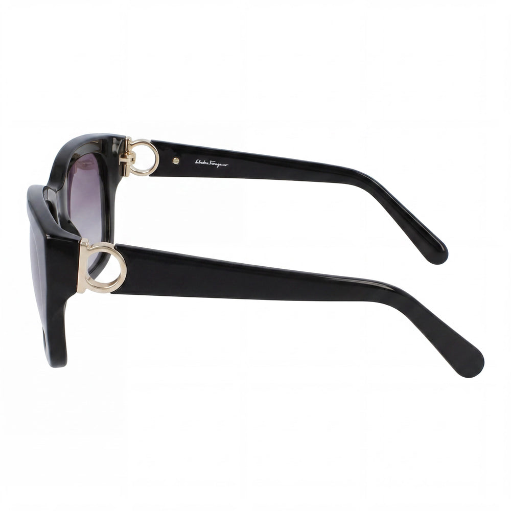Salvatore Ferragamo SF1012S Contemporary Women's Black BIO INJECTED Grey Lens UV Protected Sunglasses 53mm