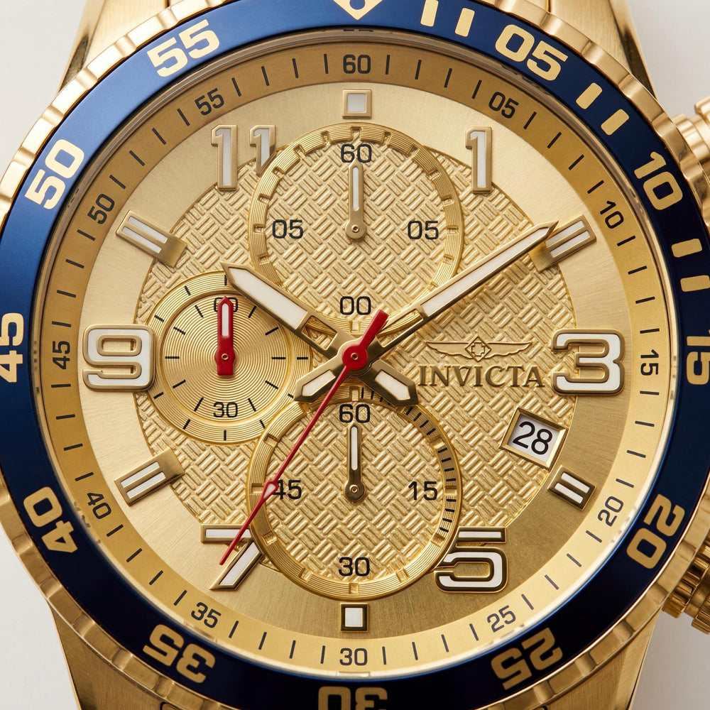 Invicta Specialty 49095 Men's Gold 45mm Quartz Stainless Steel Bracelet Watch Water Resistant